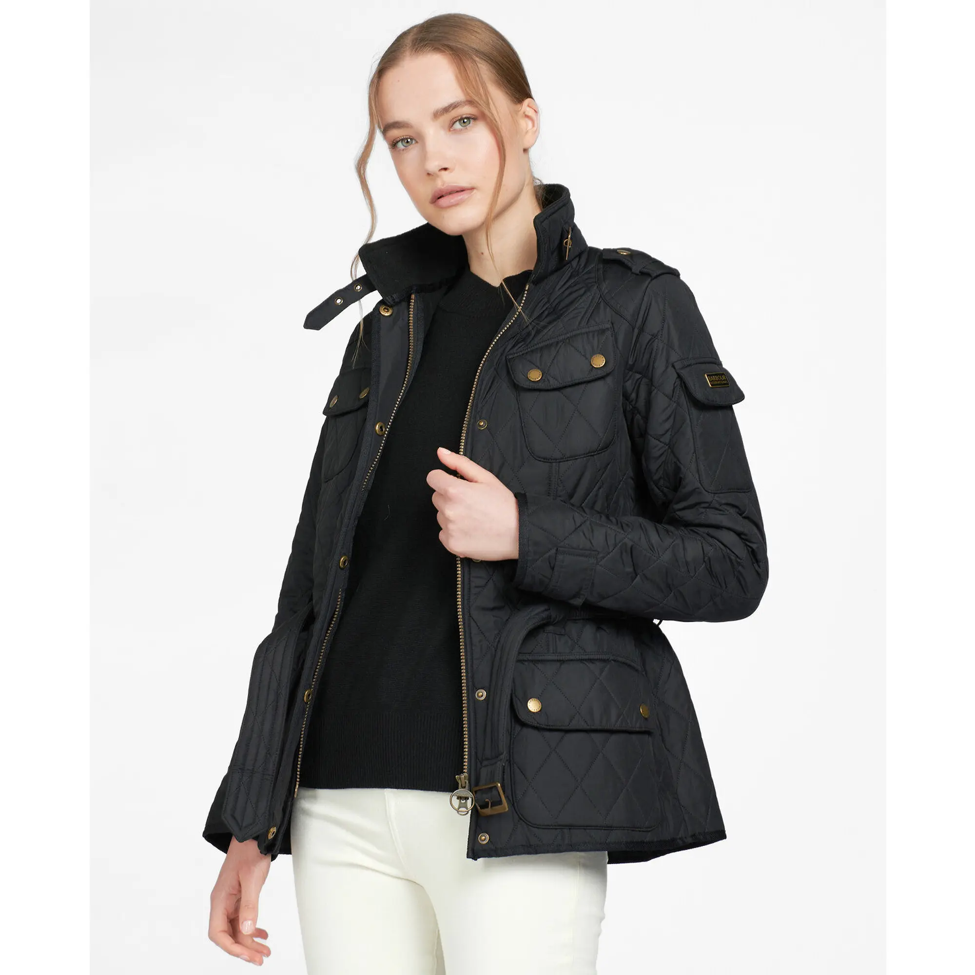 Product image 2 of 9 of Barbour International Women's Tourer Polarquilt Jacket - Black/Black