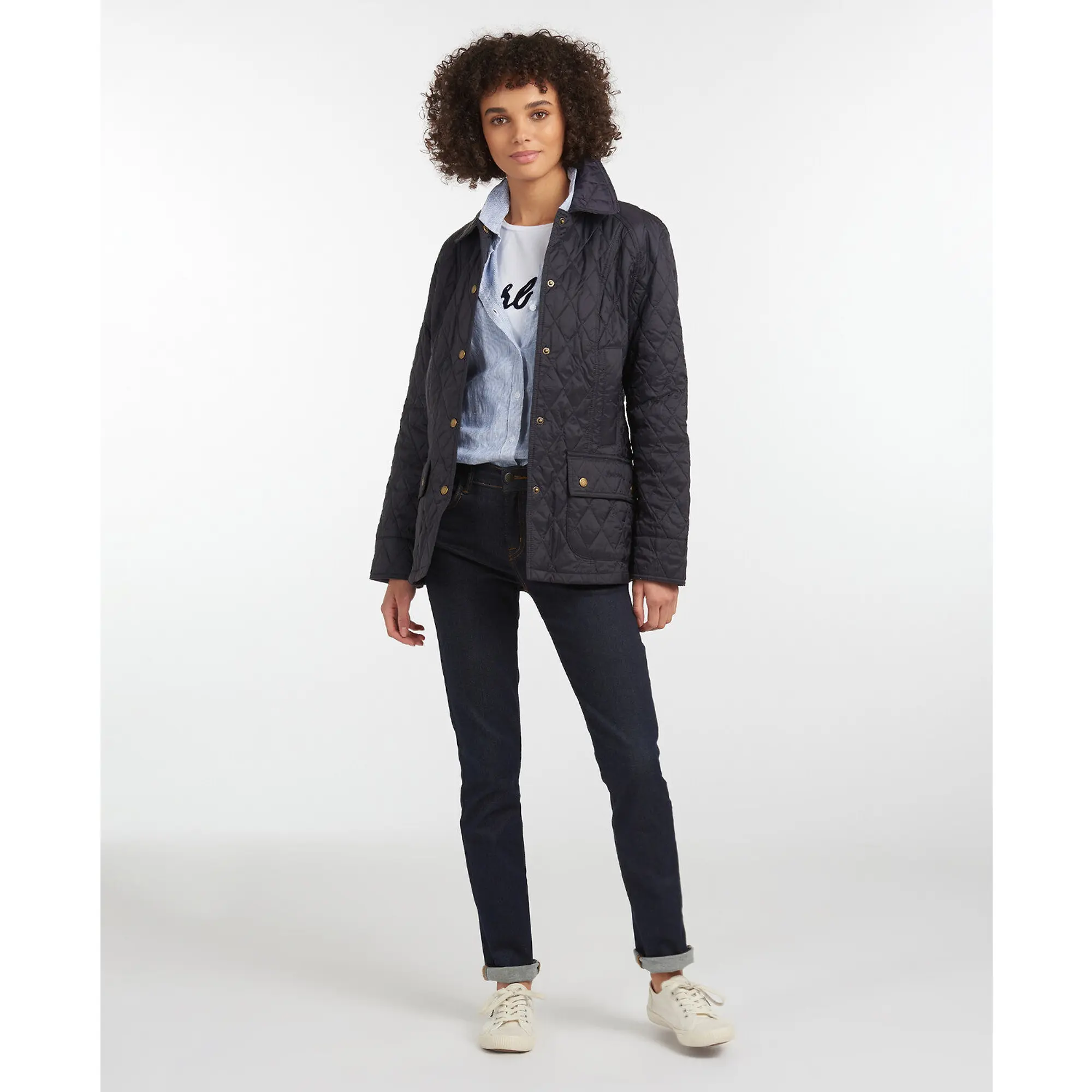 Product image 3 of 9 of Barbour Women's Beadnell Quilted Jacket - Navy