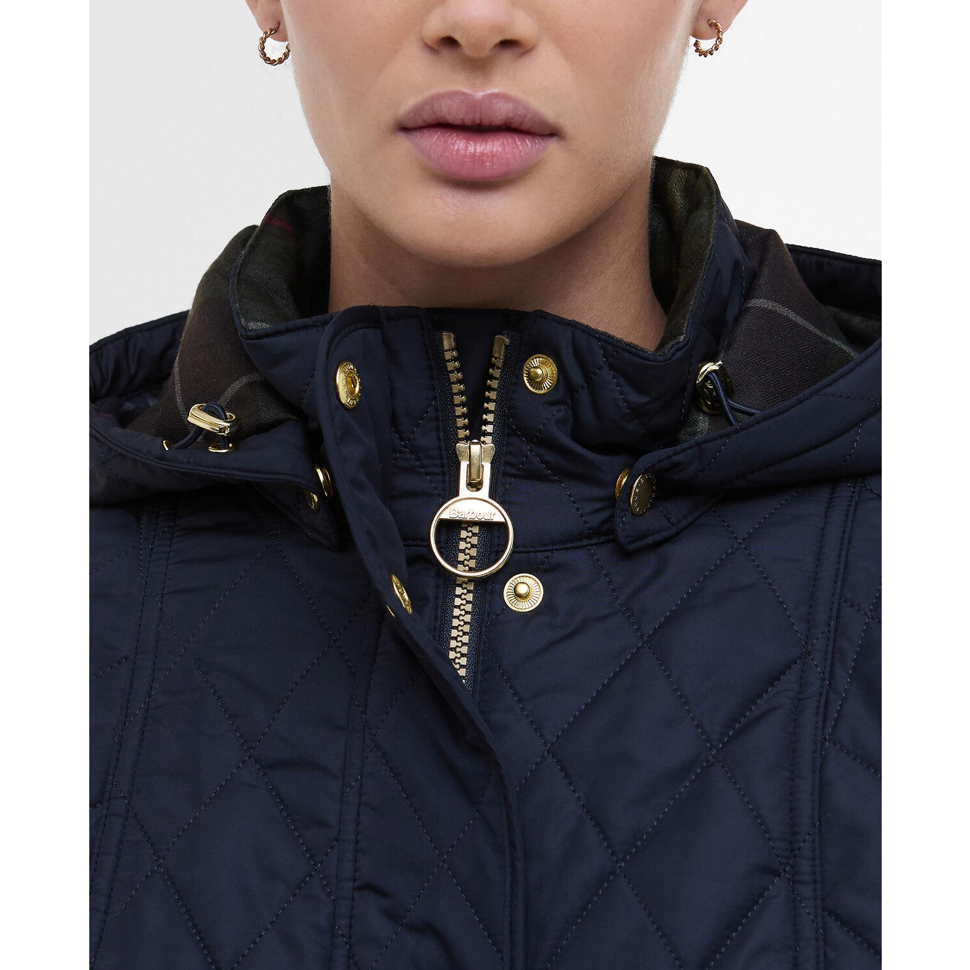 Barbour Women's Millfire Quilted Jacket - Navy | British Attire