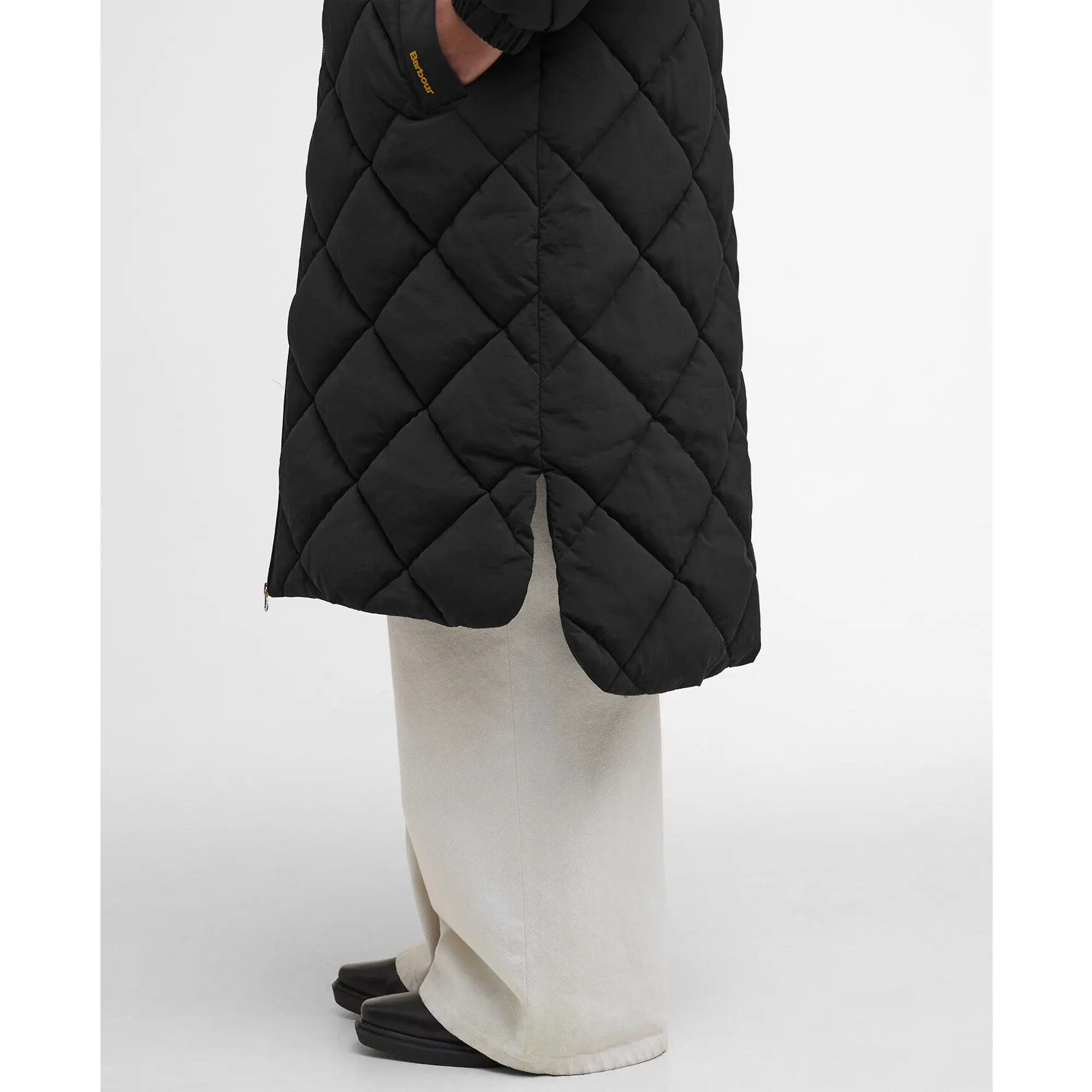 Product image 8 of 9 of Barbour Women's Kirkton Longline Puffer Jacket - Black/Classic