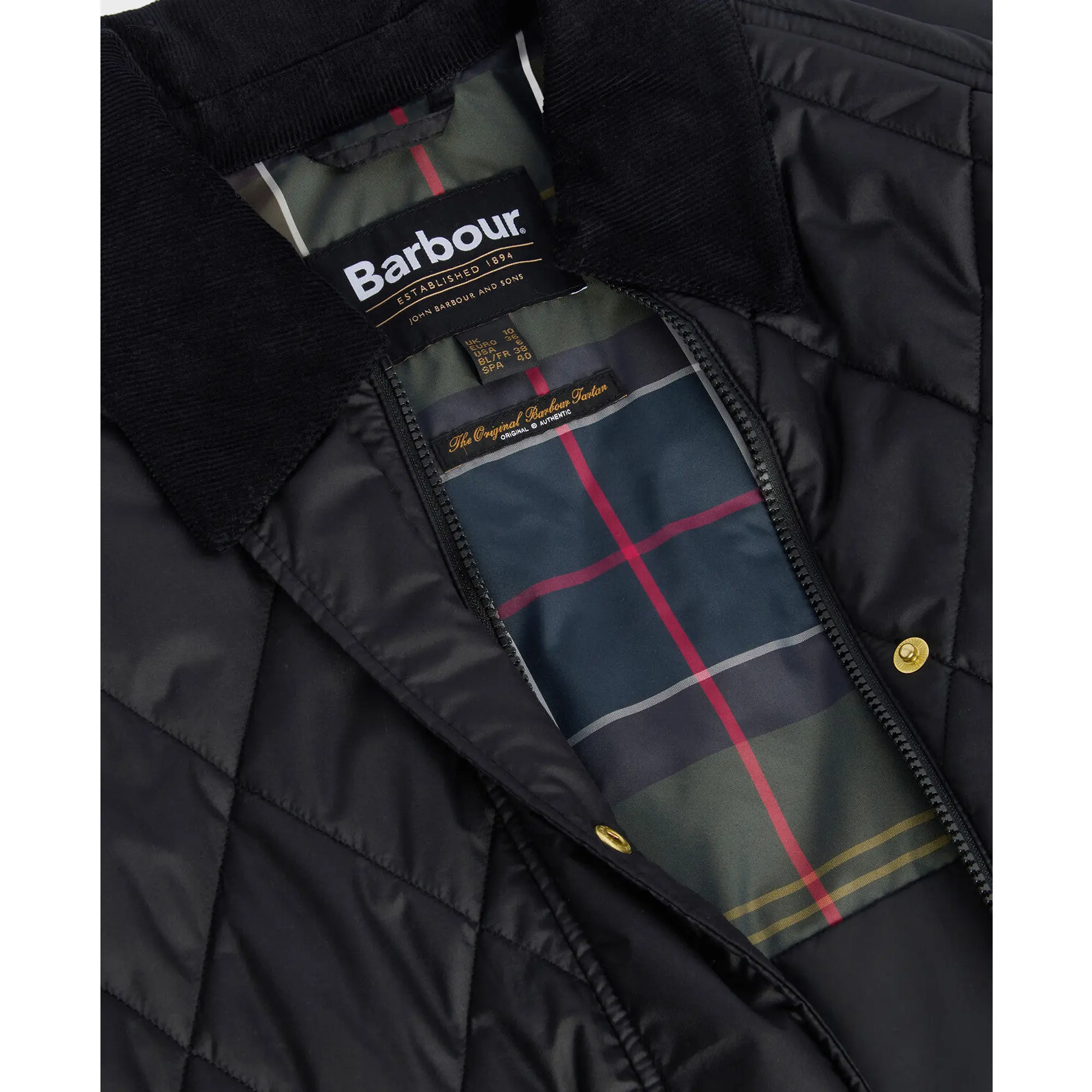 Product image 7 of 7 of Barbour Women's Martha Quilted Jacket - Black/Classic Tartan