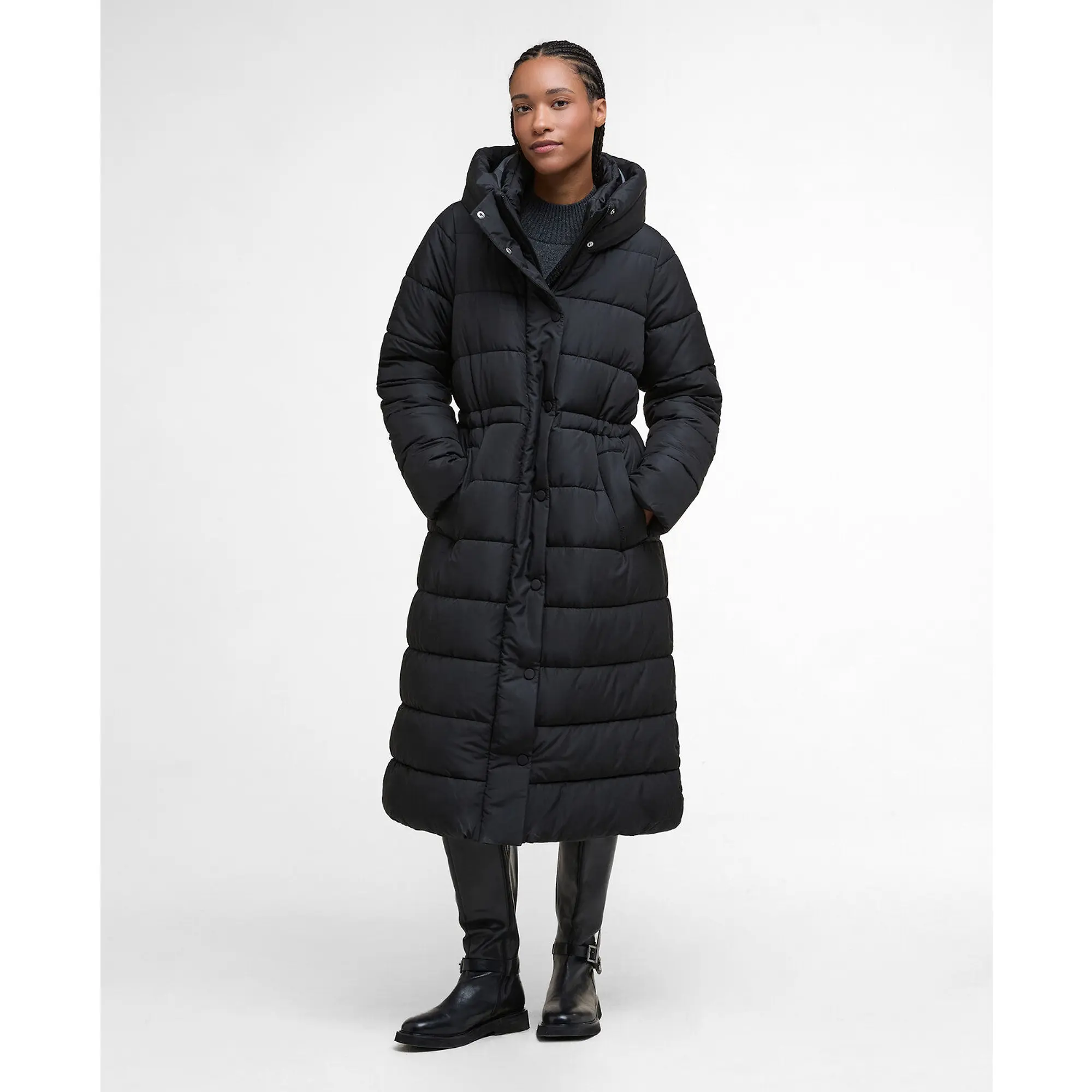 Product image 3 of 8 of Barbour Women's Freya Puffer Jacket - Black/Onyx Tartan