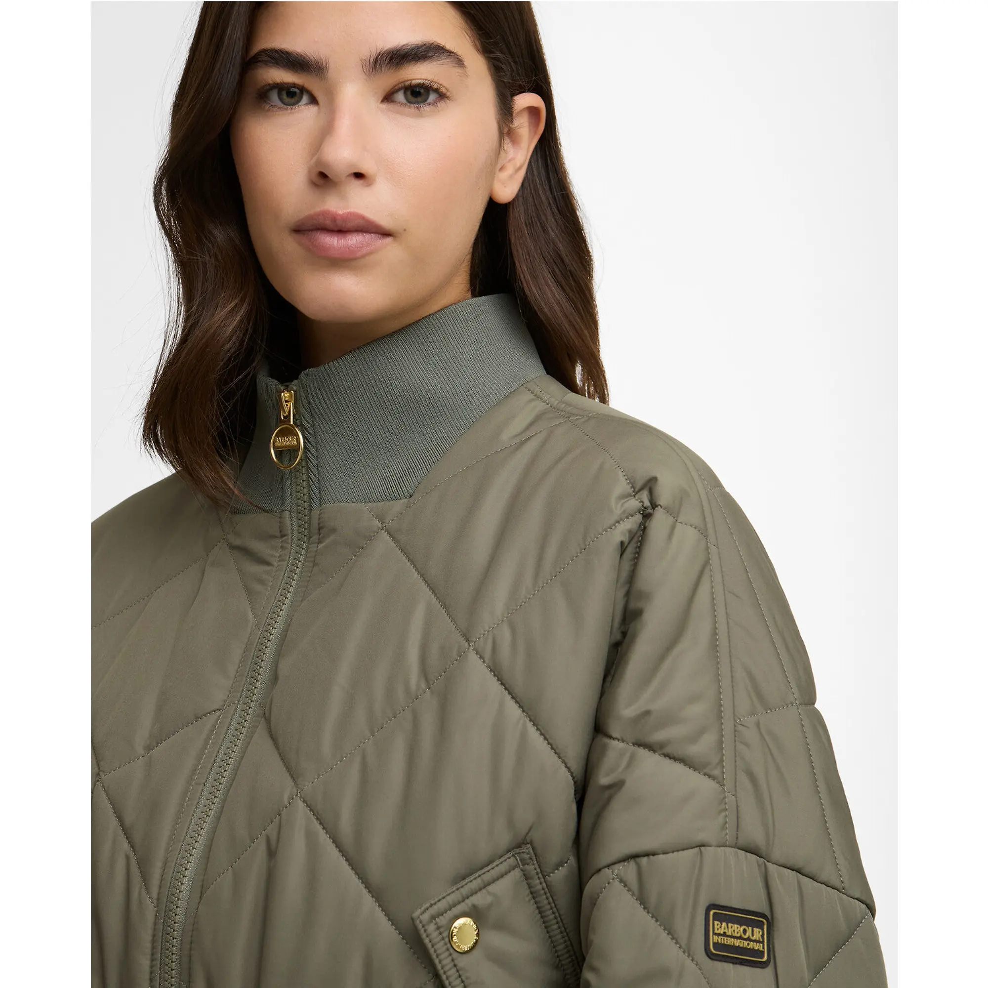 Product image 5 of 7 of Barbour International Women's Pagan Quilted Jacket - Dusky Khaki