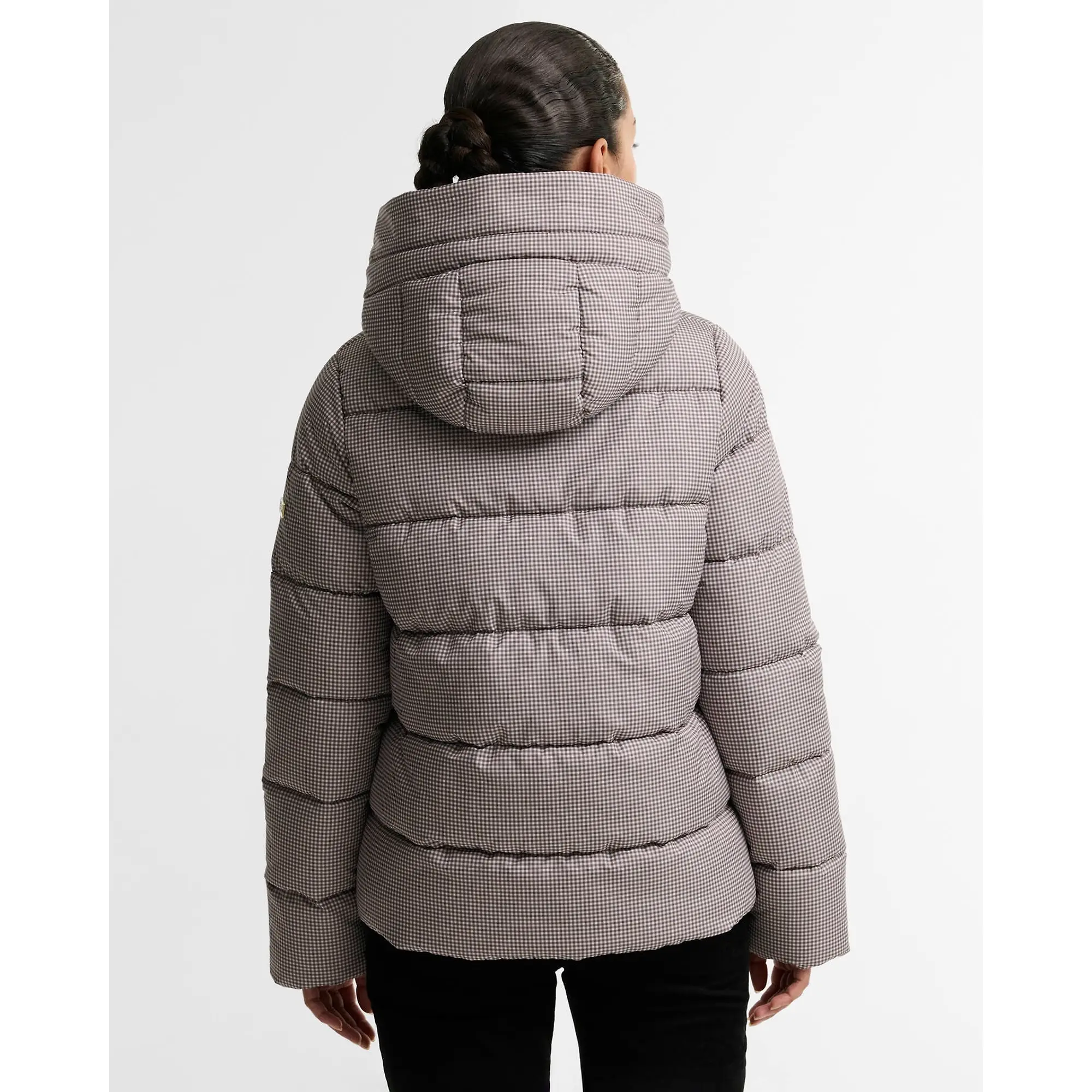 Product image 4 of 7 of Barbour International Women's Printed Brantley Puffer Jacket - Truffle Northumberland Check