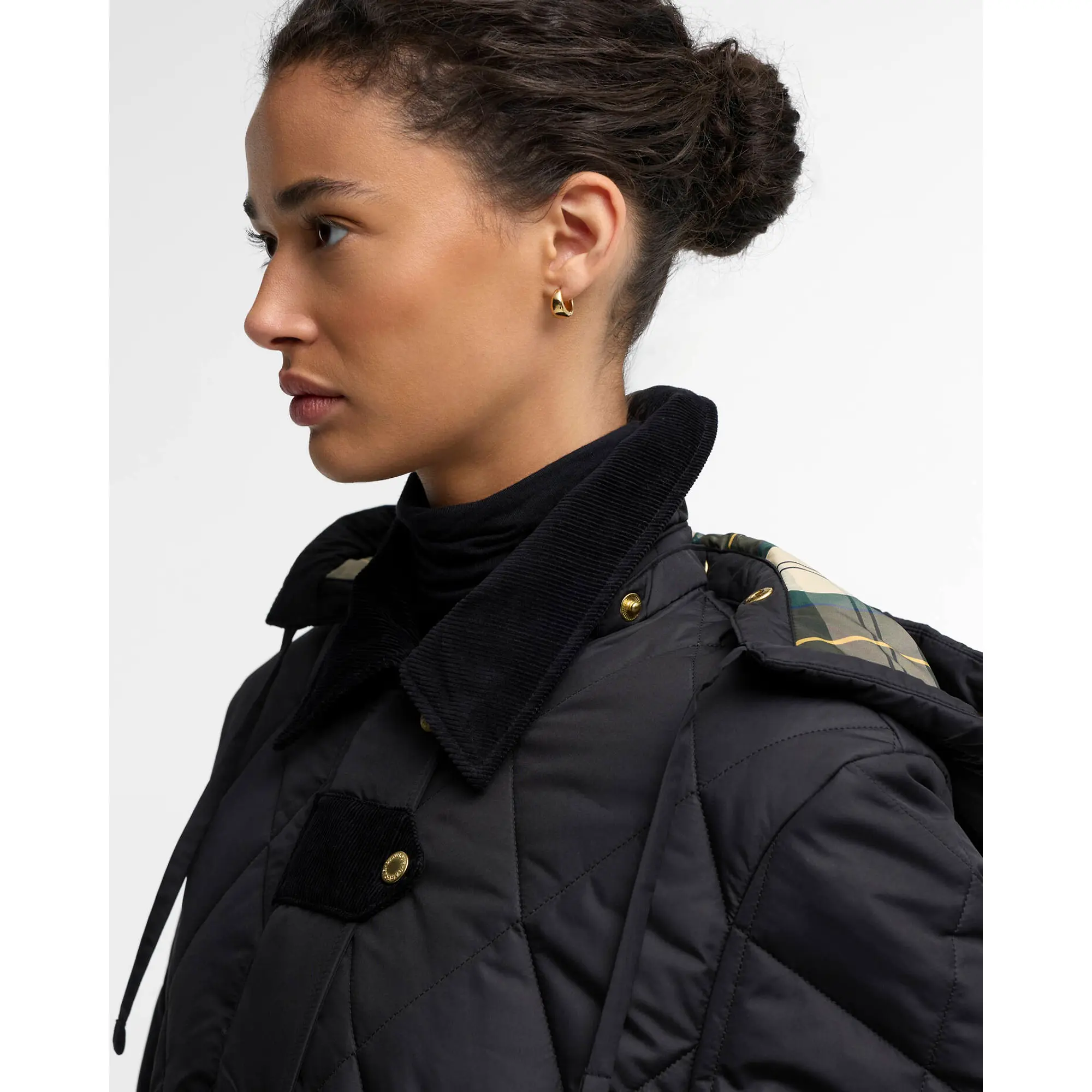 Product image 4 of 6 of Barbour Women's Rudson Quilted Jacket - Black / Ancient