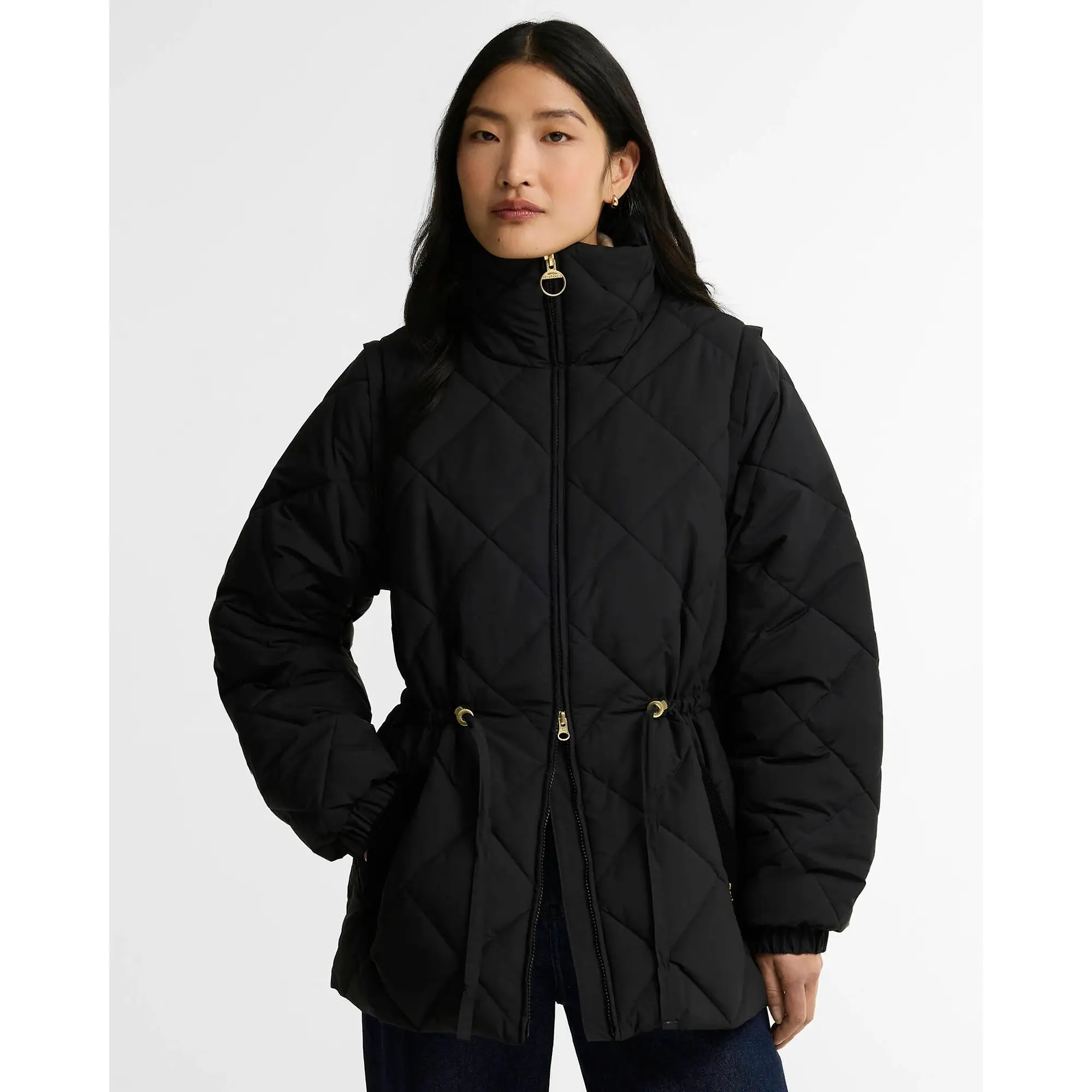 Product image 2 of 7 of Barbour Women's Tanfield Puffer Jacket - Black / Ancient