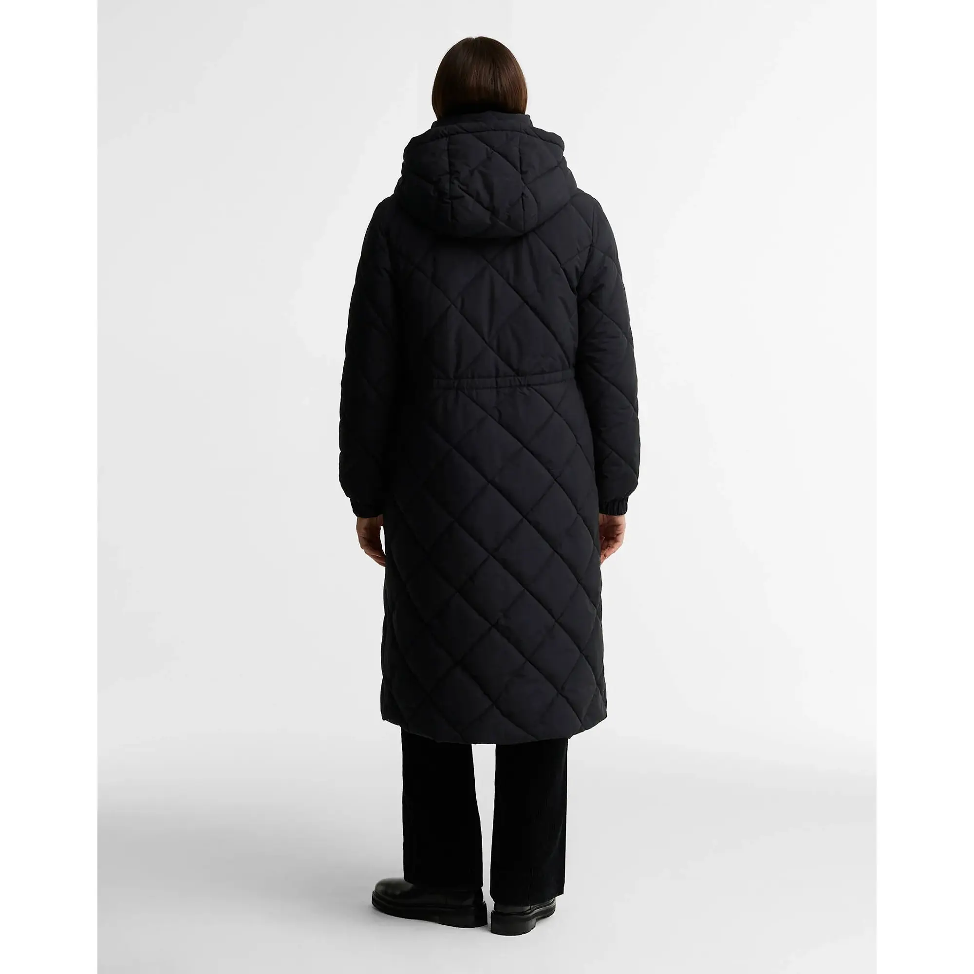 Product image 4 of 6 of Barbour Women's Alverstone Longline Puffer Jacket - Black / Ancient