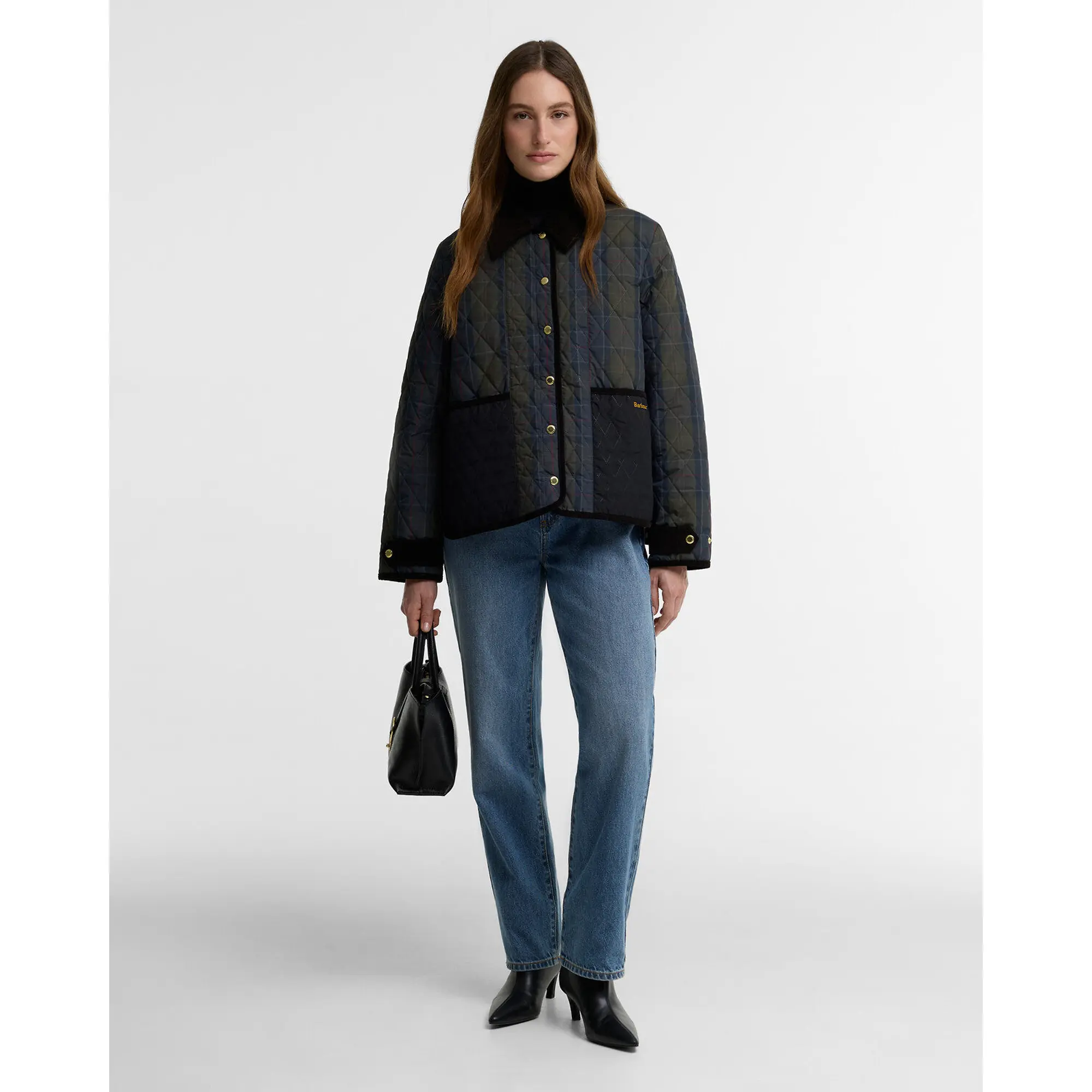 Product image 3 of 6 of Barbour Women's Ainsdale Check Quilted Jacket - Shadow Classic