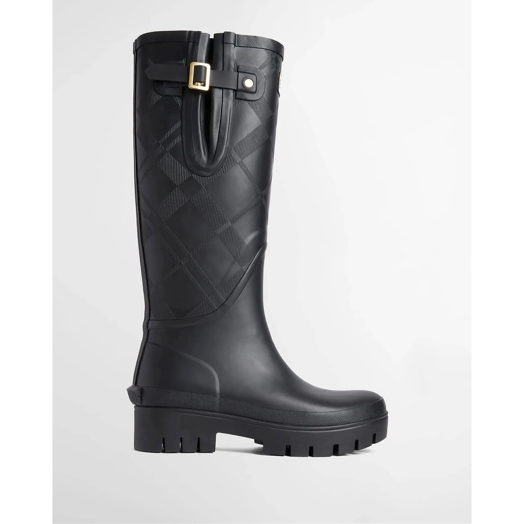 Product image 2 of 6 of Barbour Women's Leighton Tartan Wellington Boots - Black