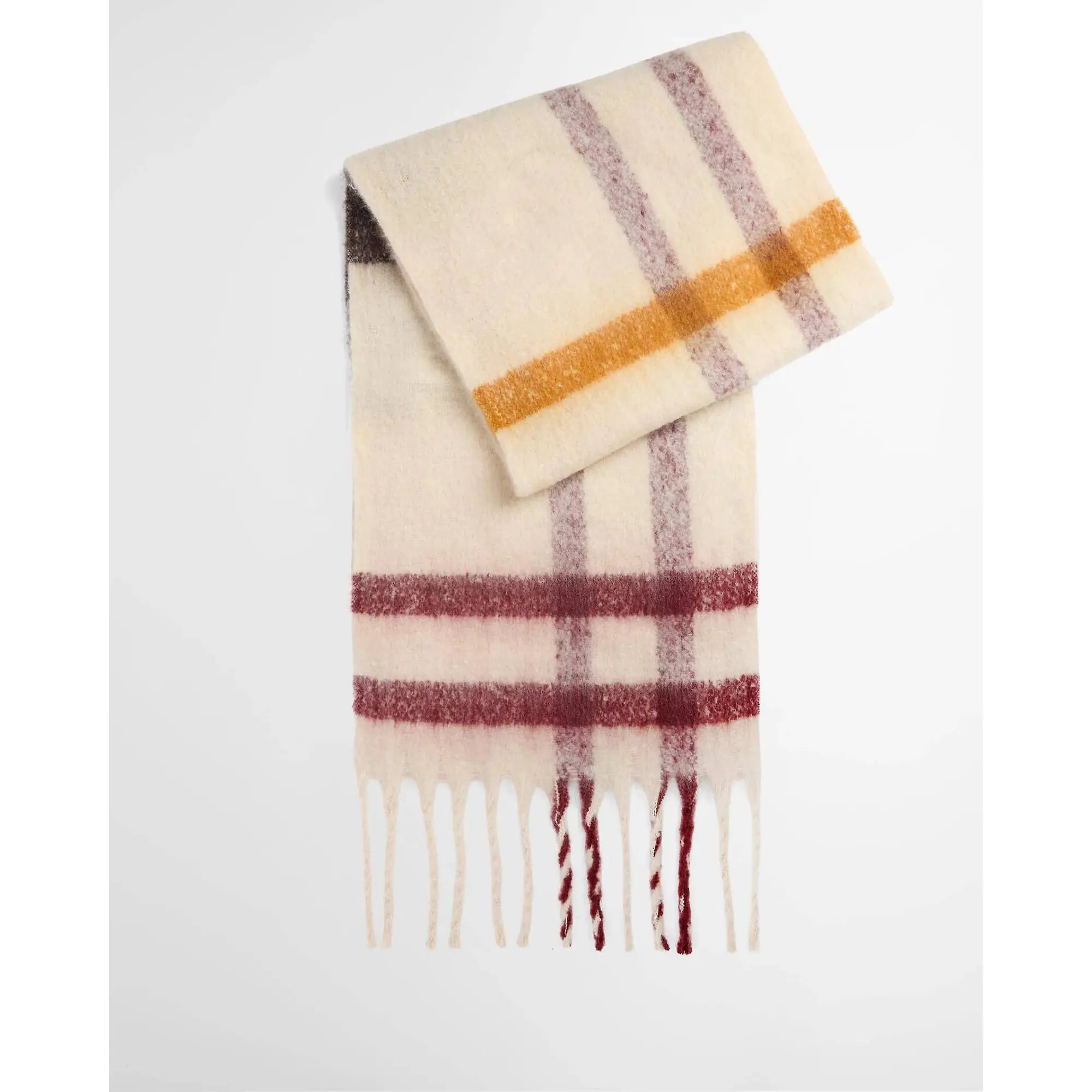 Product image 3 of 5 of Barbour Women's Isla Tartan Boucle Scarf - Ecru Muted Tartan