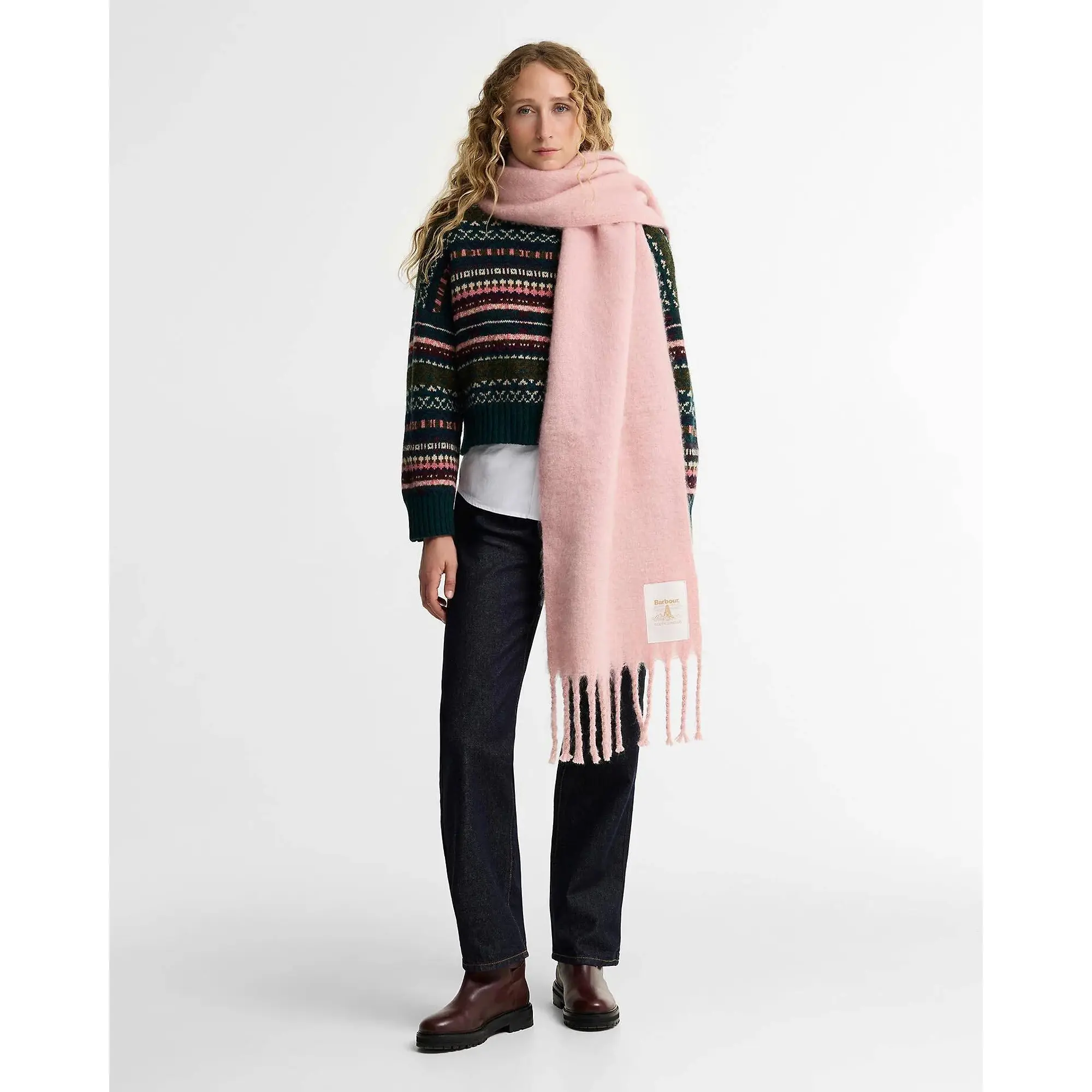 Product image 2 of 5 of Barbour Women's Ellison Scarf - Candy Pink