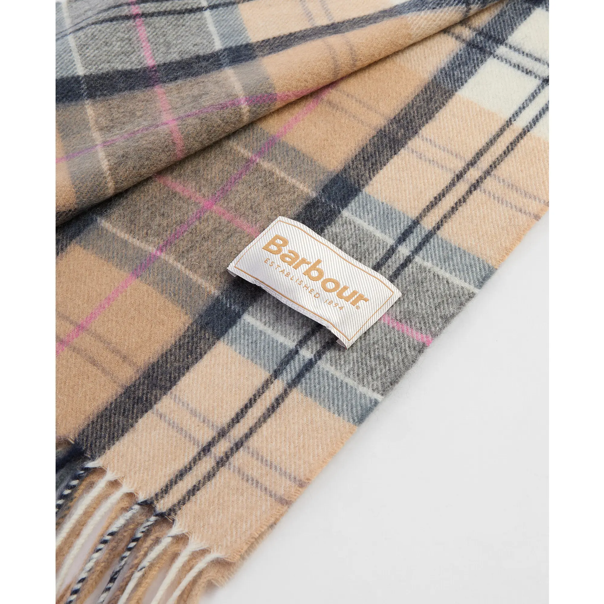 Product image 4 of 6 of Barbour Women's Serena Tartan Lambswool Scarf - Dress/Hessian