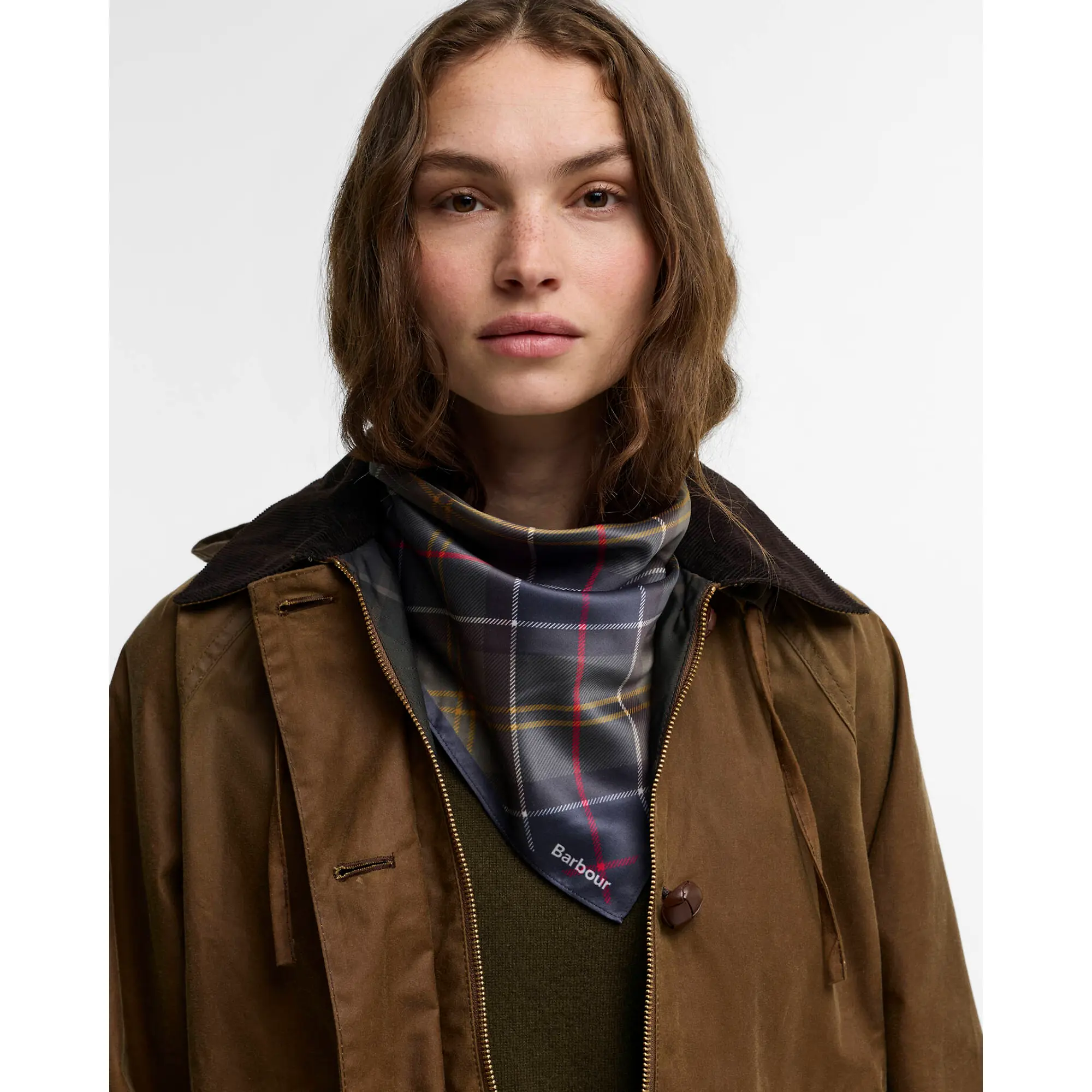 Product image 2 of 5 of Barbour Women's Kinsale Tartan Head Scarf - Classic Tartan