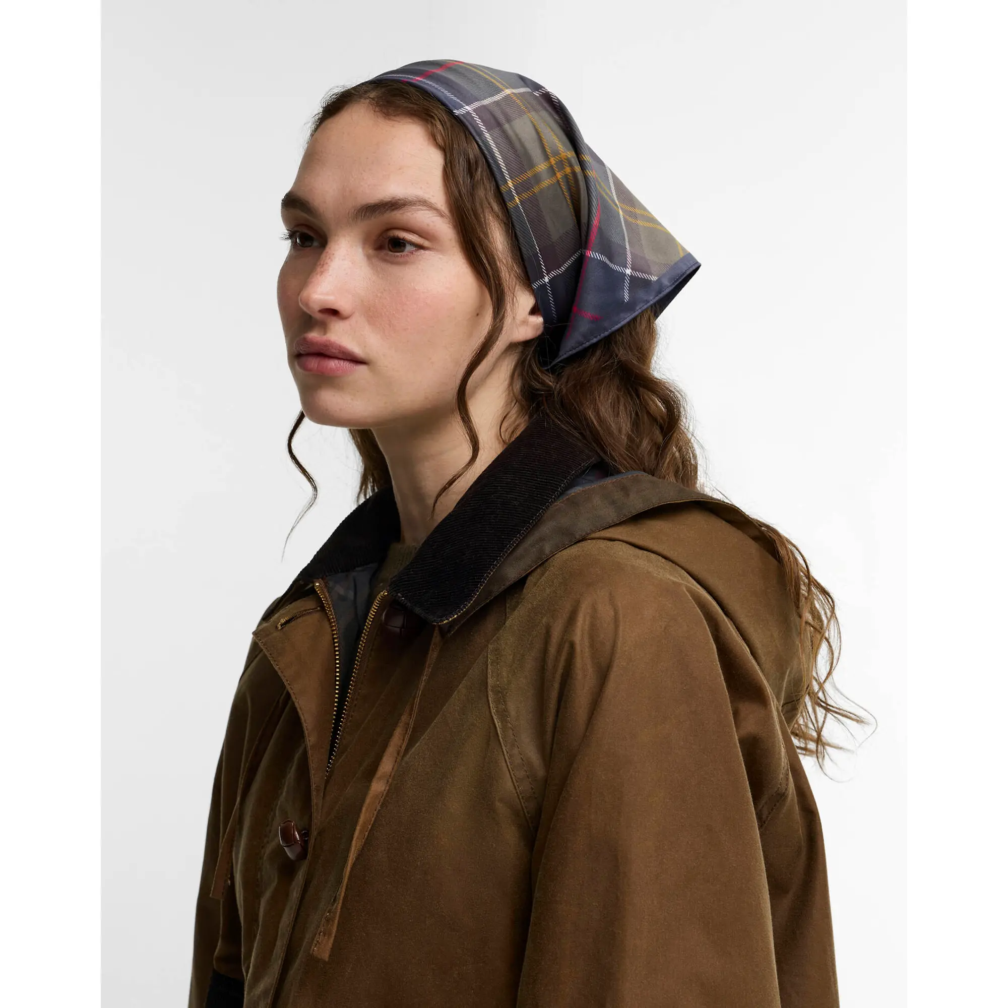 Product image 3 of 5 of Barbour Women's Kinsale Tartan Head Scarf - Classic Tartan