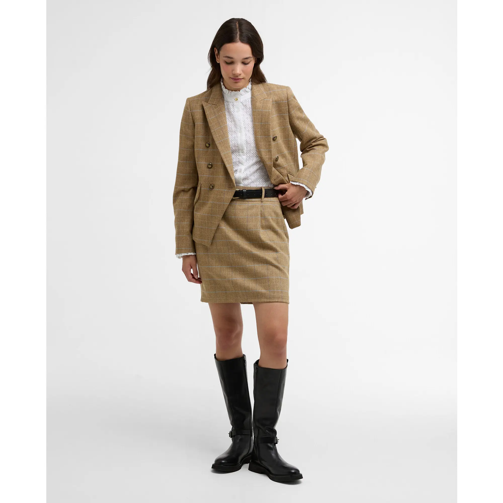Product image 2 of 7 of Barbour Women's Petunia Mini Skirt - Soft Blue Tweed