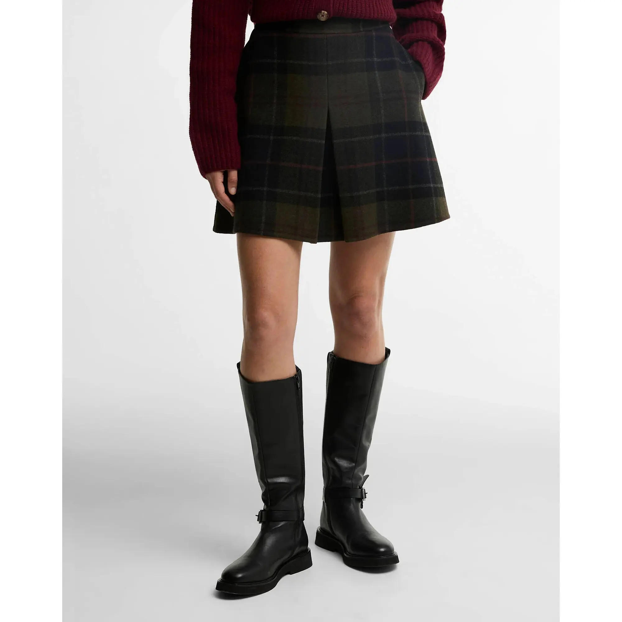 Product image 3 of 5 of Barbour Women's Marlow Tartan Mini Skirt - Shadow Classic Tartan