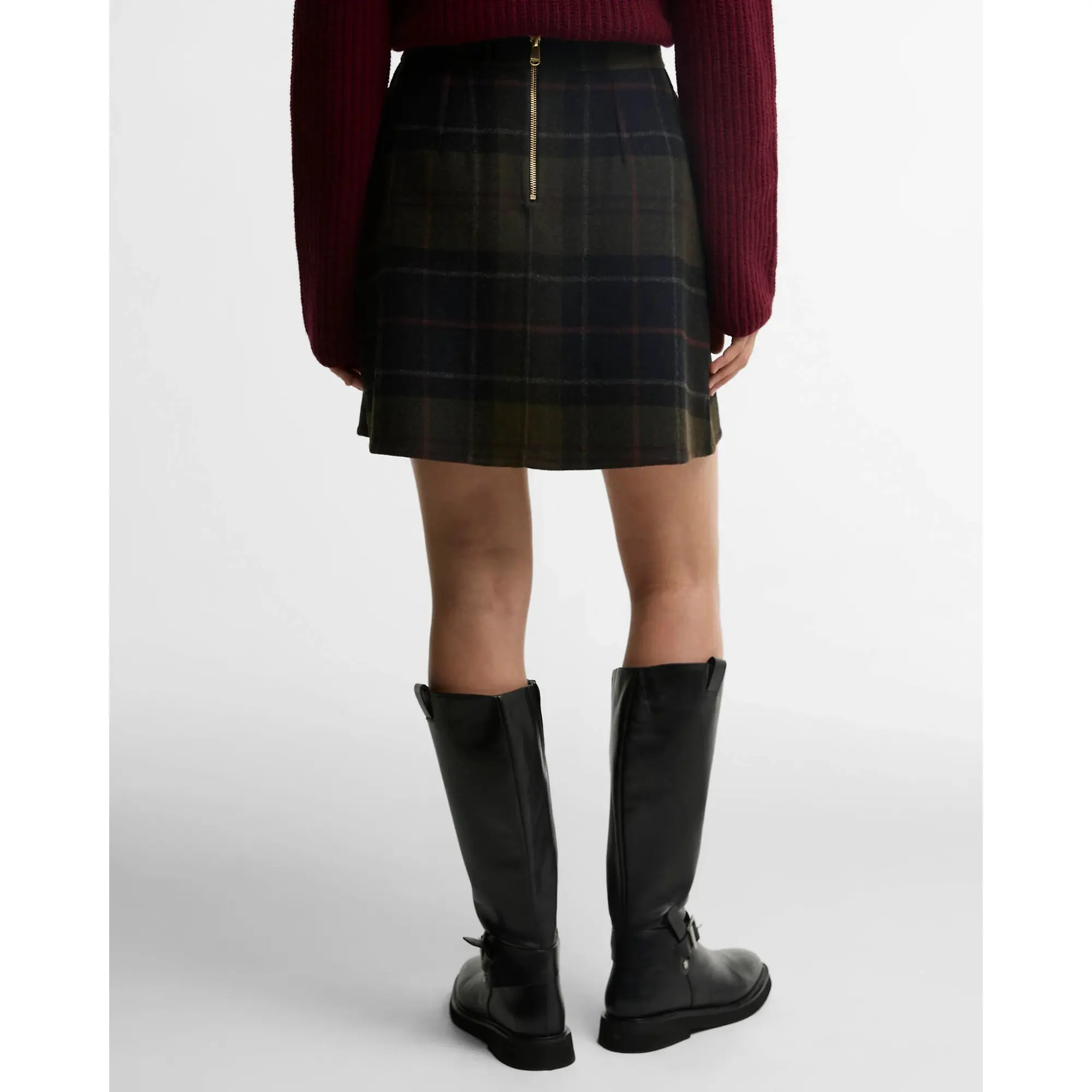 Product image 4 of 5 of Barbour Women's Marlow Tartan Mini Skirt - Shadow Classic Tartan