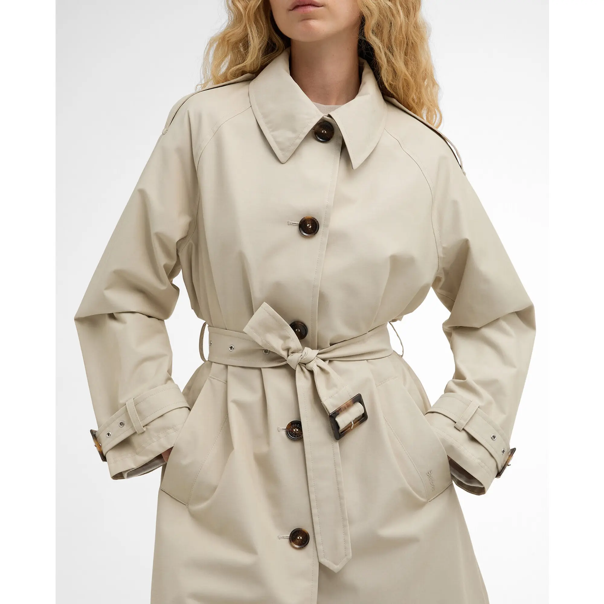 Product image 6 of 7 of Barbour Women's Maia Showerproof Jacket - Mist / Dress Navy Tartan