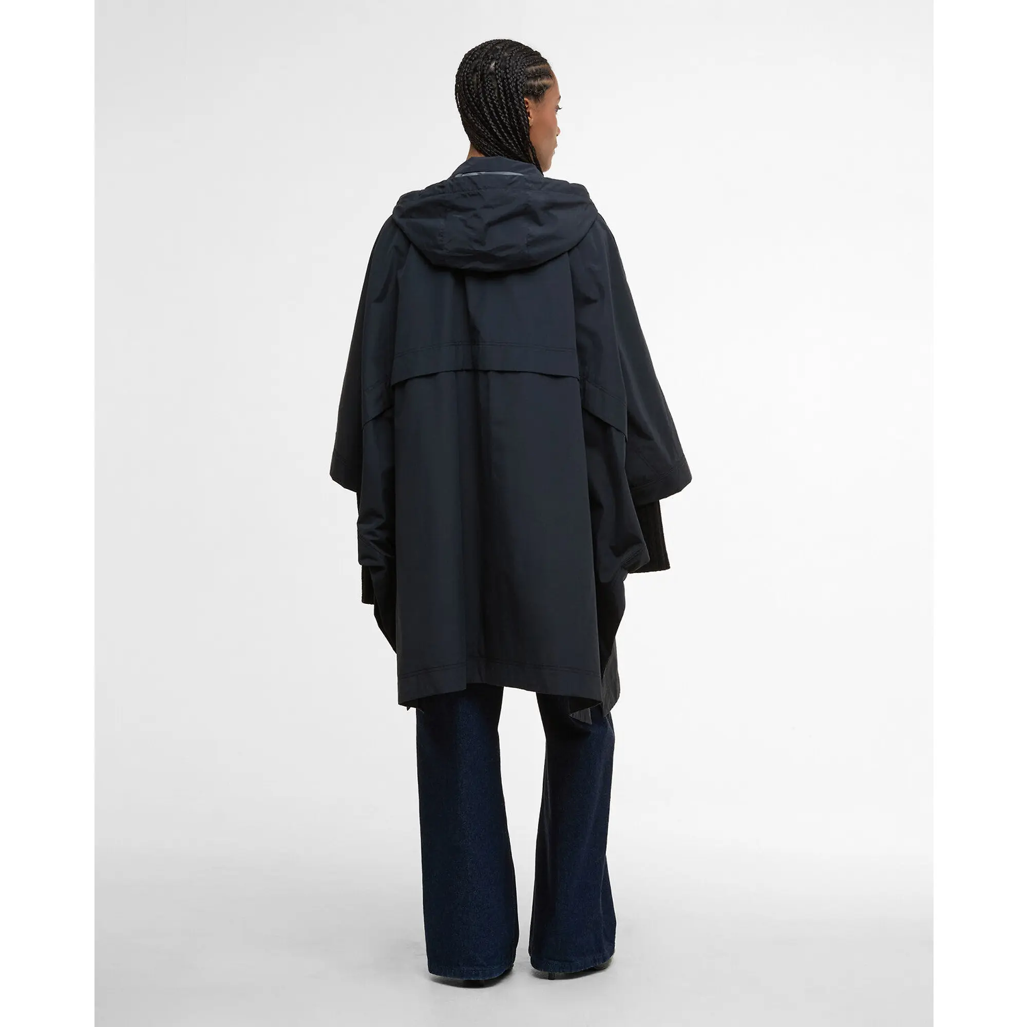 Product image 4 of 9 of Barbour Women's Everlee One Size Showerproof Cape - Black/Onyx Tartan