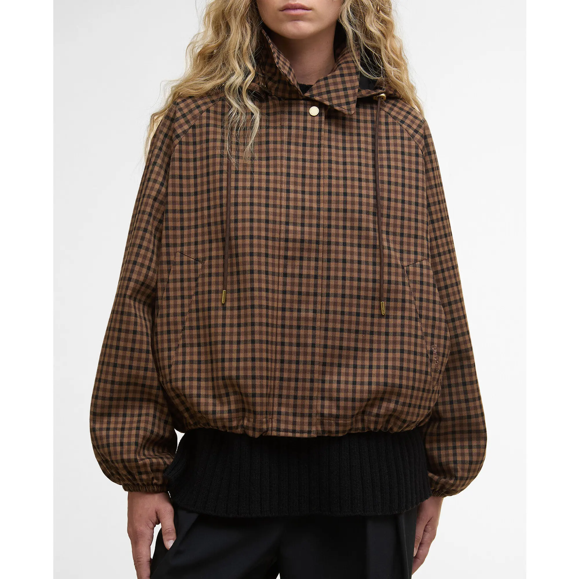 Product image 6 of 8 of Barbour Women's Audrey Showerproof Jacket - Vicuna Gingham Check