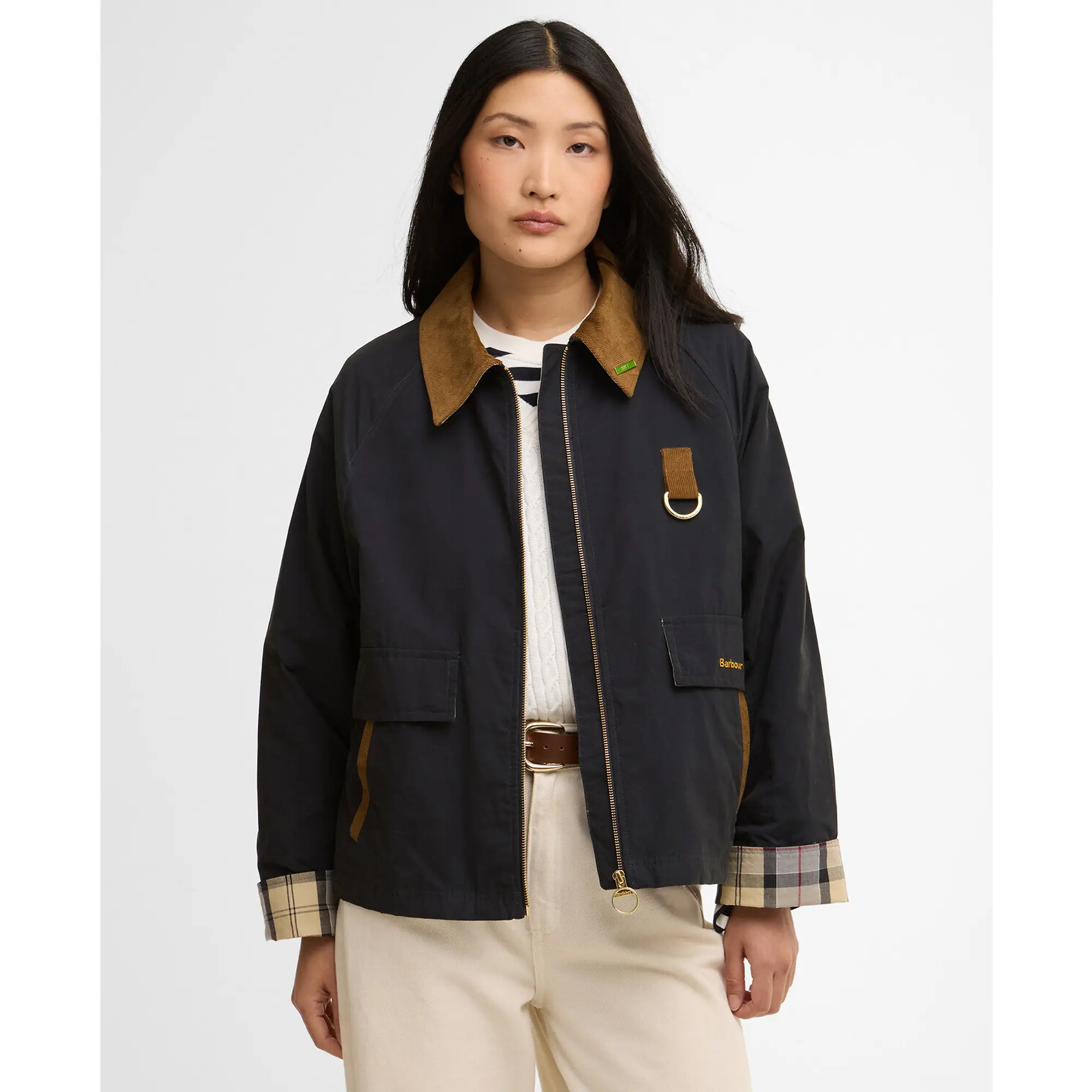 Product image 2 of 8 of Barbour Women's Icons Spey Showerproof Jacket - Dark Navy/Dress
