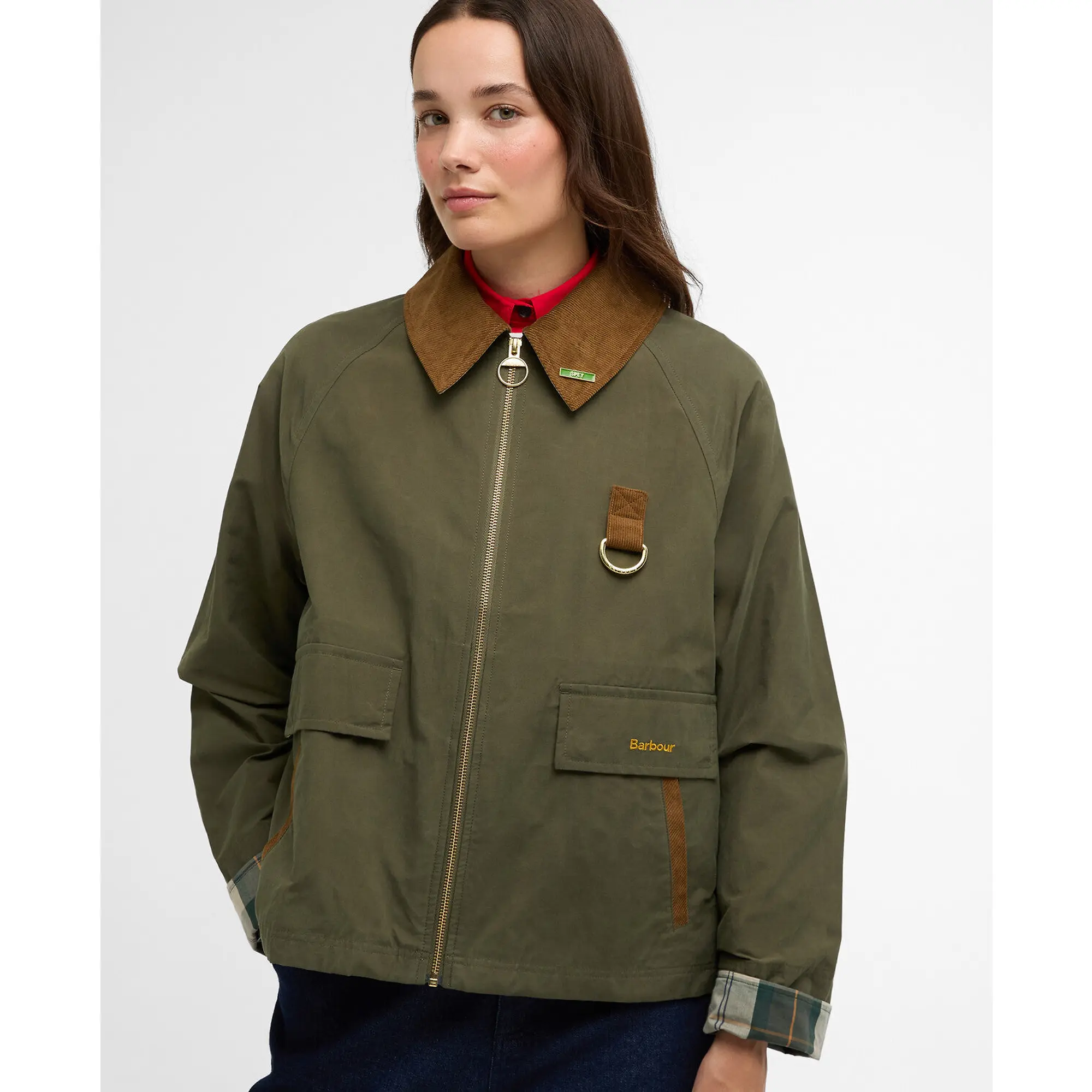 Product image 5 of 6 of Barbour Women's Icons Spey Showerproof Jacket - Ivy Green/Ancient