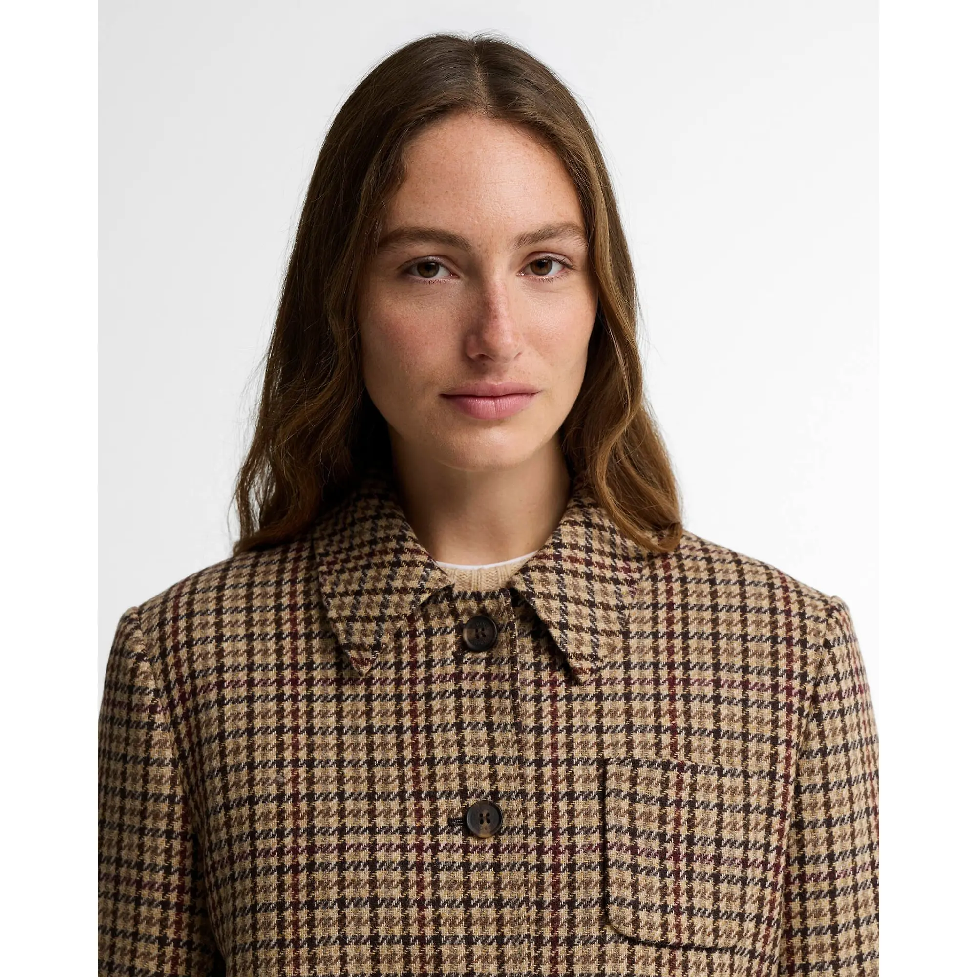 Product image 5 of 6 of Barbour Women's Austen Wool Tailored Jacket - Classic Beige Check