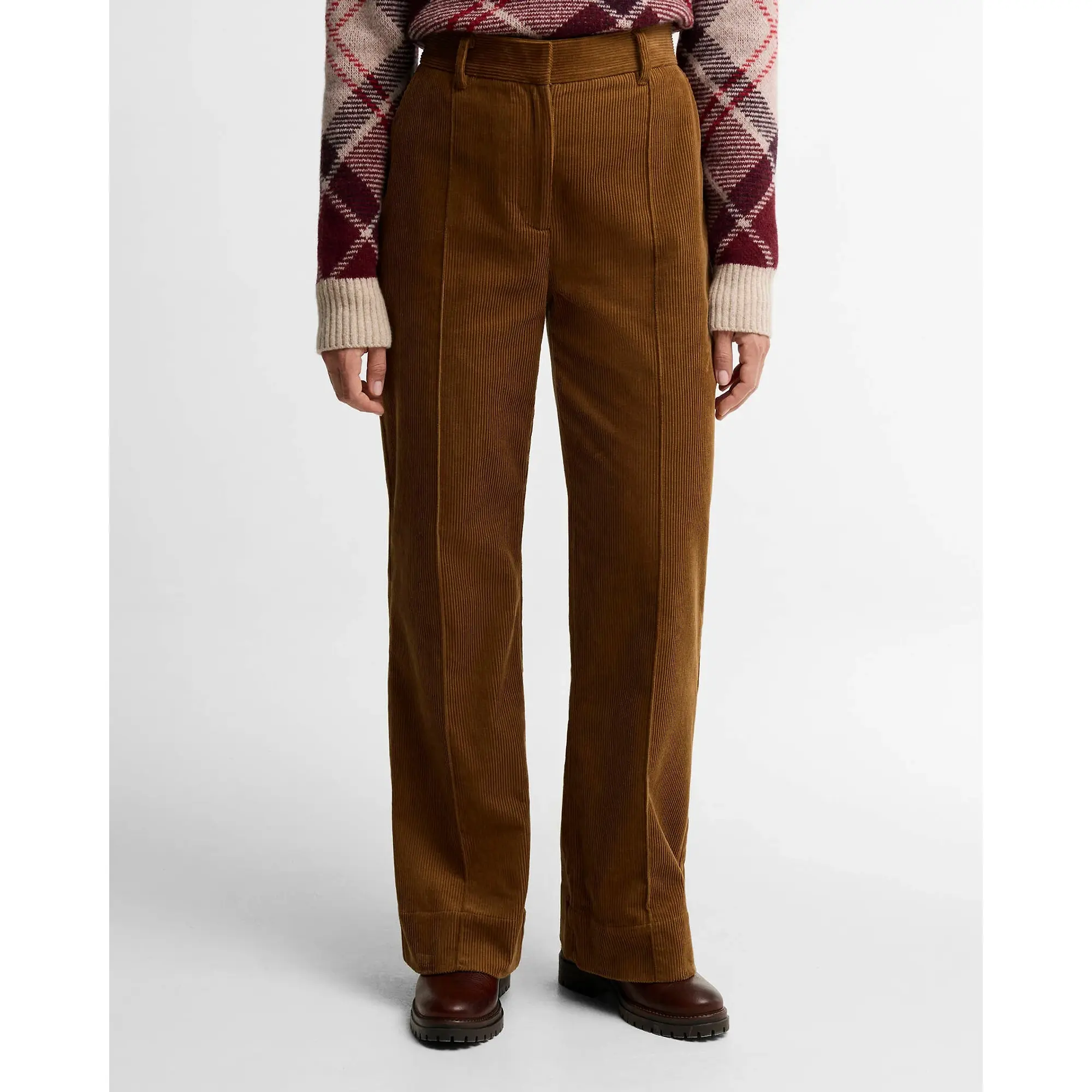 Product image 3 of 5 of Barbour Women's Emmy Cord Flared Trousers - Tan