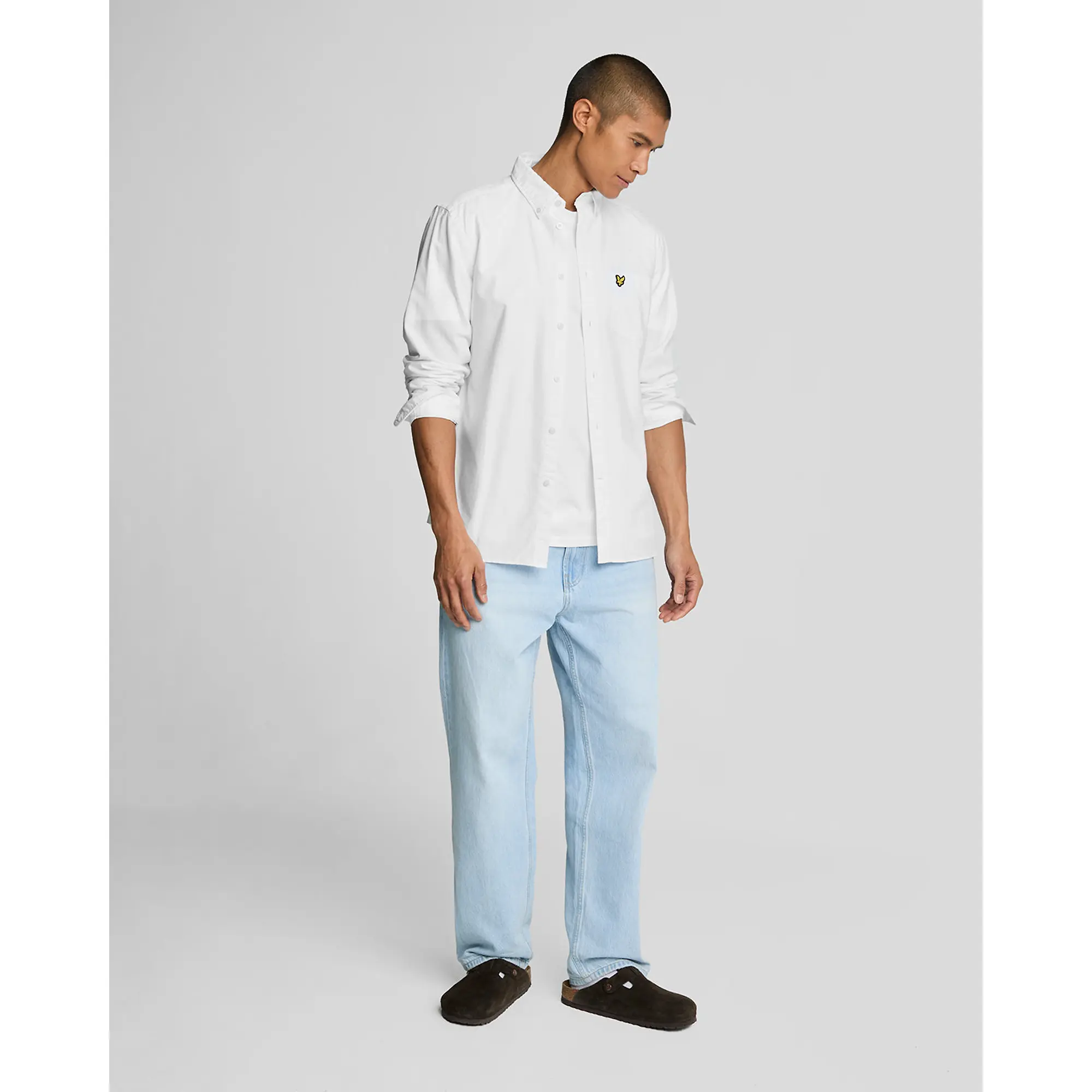 Product image 3 of 5 of Lyle & Scott Men's Plain Oxford Shirt - White