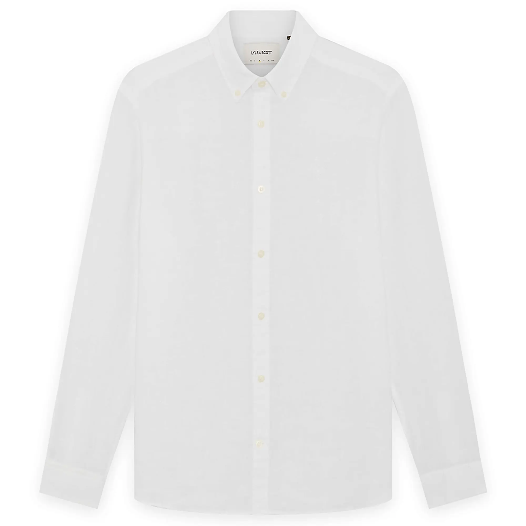 Product image 1 of 6 of Lyle & Scott Men's Long Sleeve Linen Shirt - White