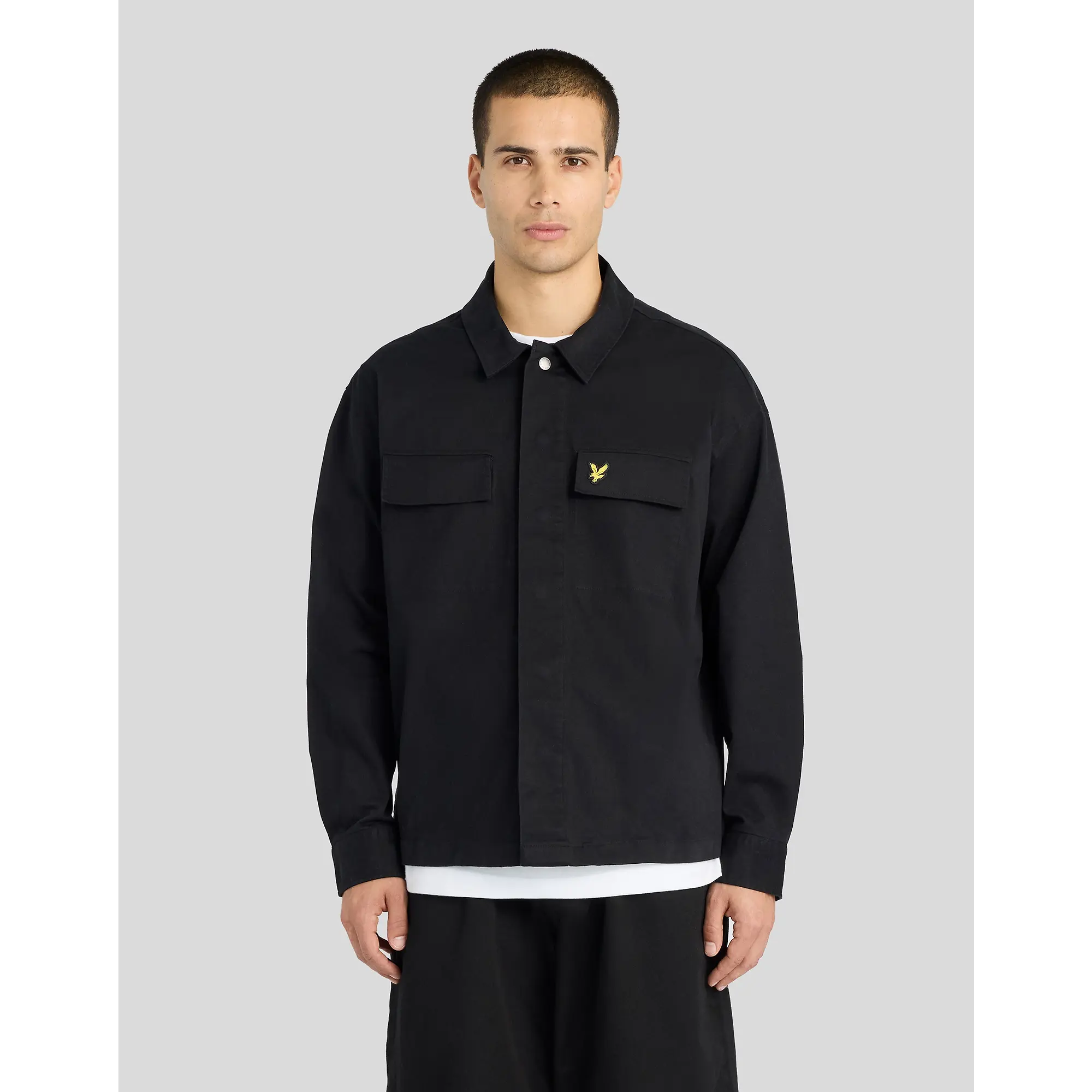 Product image 2 of 6 of Lyle & Scott Men's Washed Overshirt - Jet Black