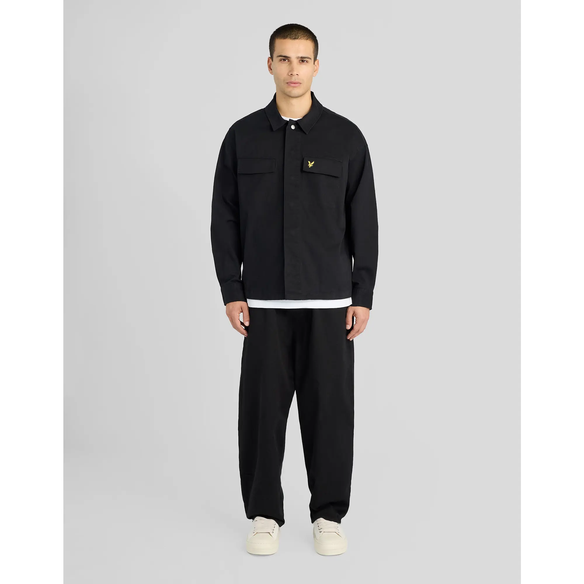 Product image 3 of 6 of Lyle & Scott Men's Washed Overshirt - Jet Black