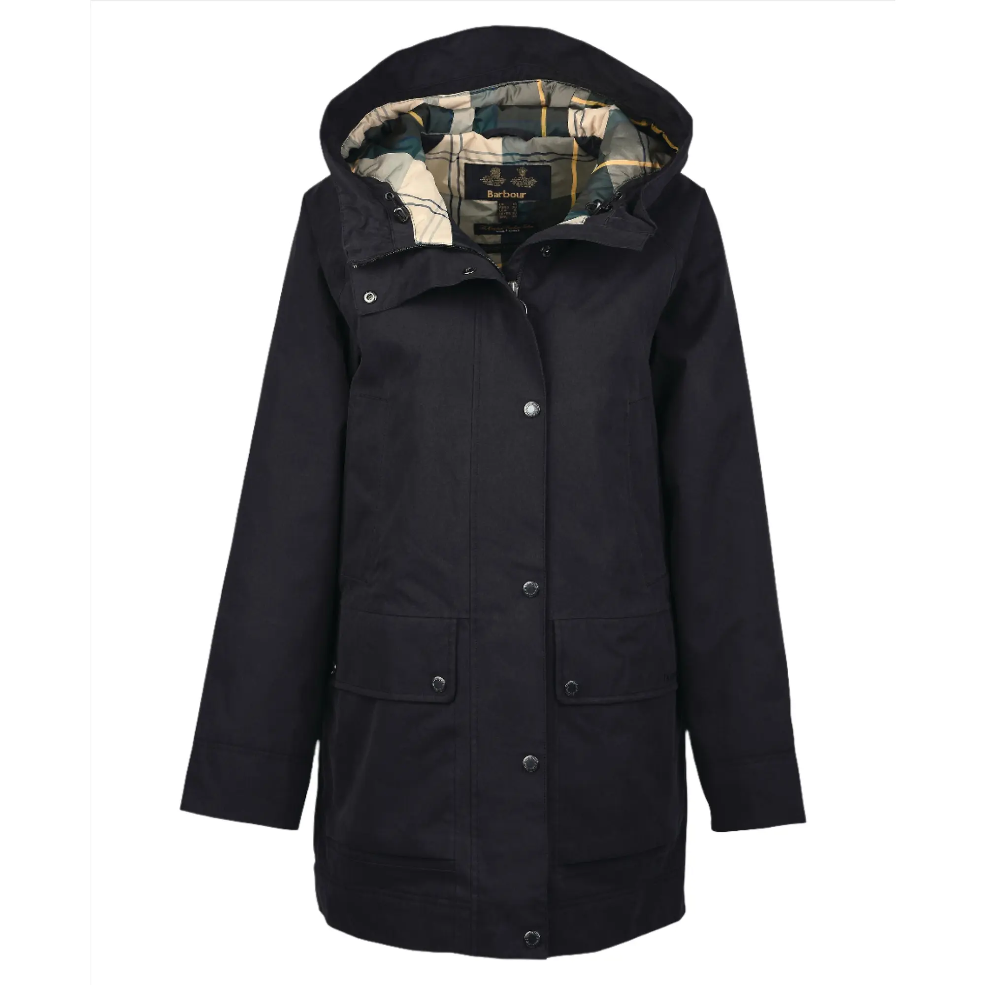 Product image 1 of 8 of Barbour Women's Winter Beadnell Waterproof Jacket - Black/Ancient Tartan
