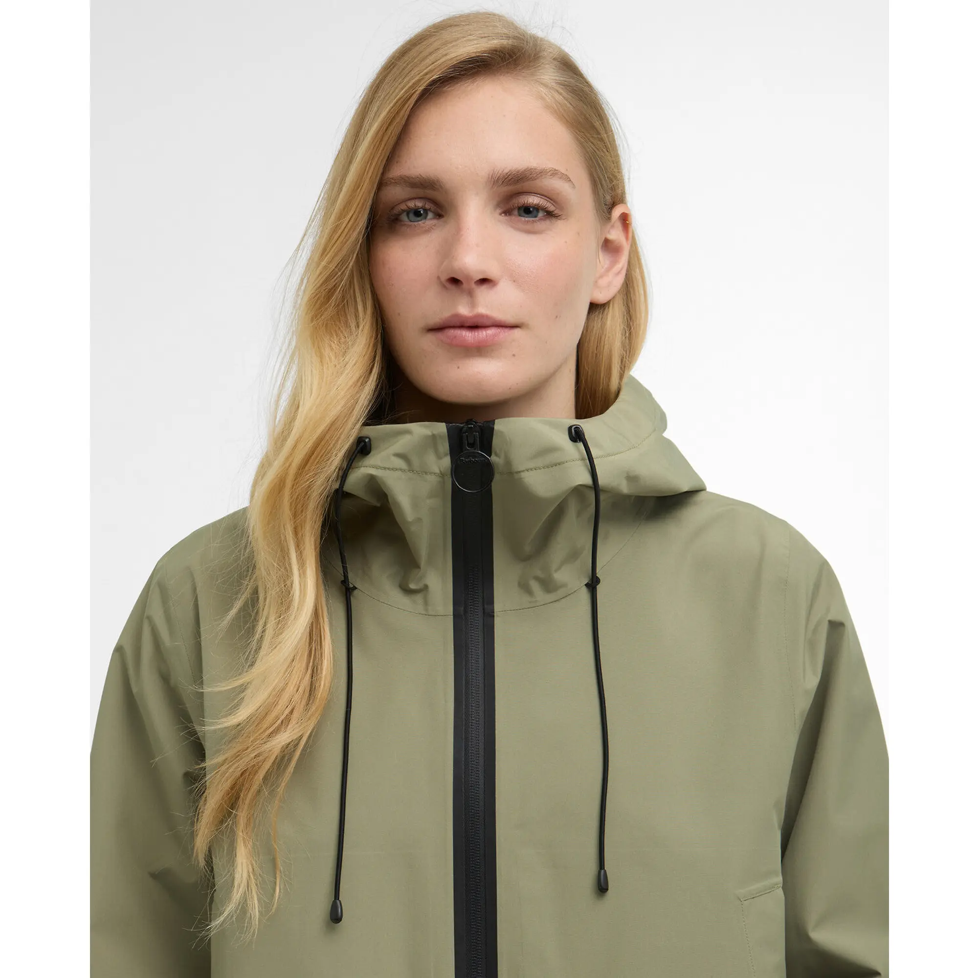 Product image 5 of 8 of Barbour Women's Thorpe Waterproof Jacket - Bleached Olive/Fondant
