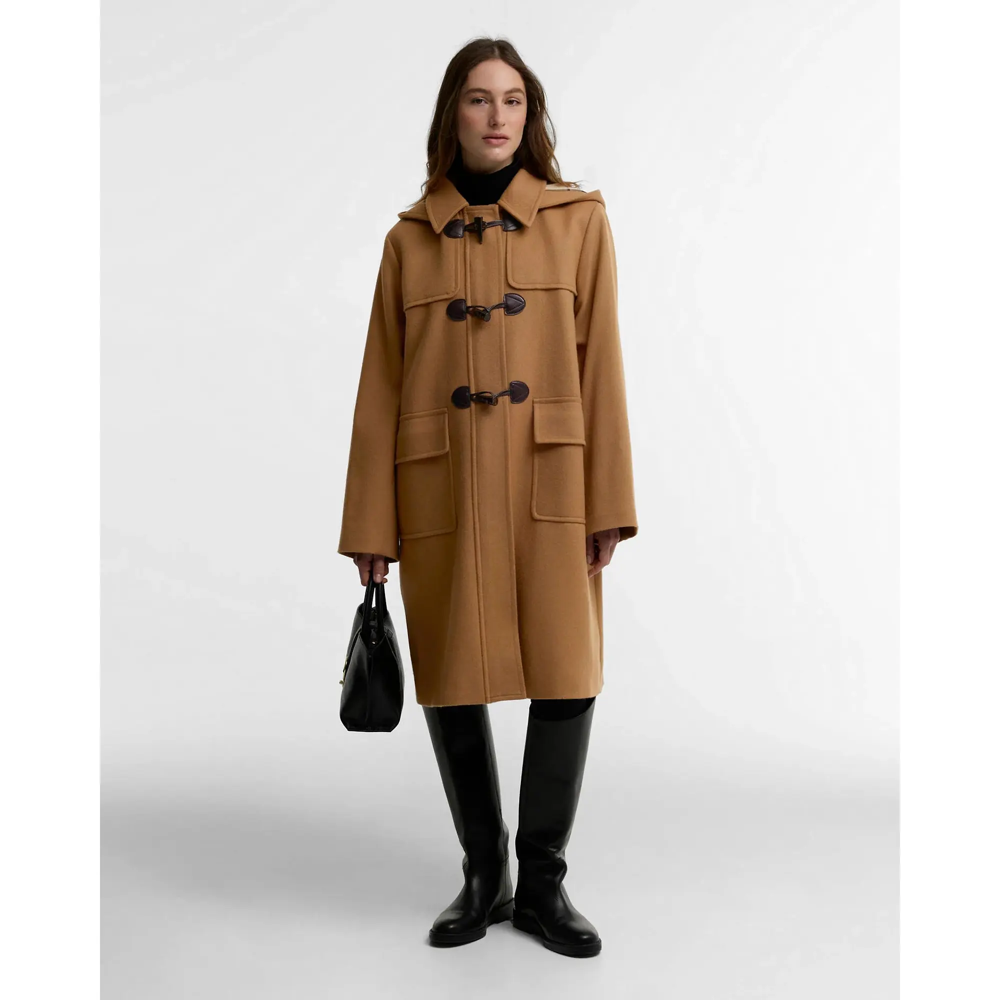 Product image 2 of 7 of Barbour Women's Melody Wool Duffle Coat - Beige / Birchwood Dress