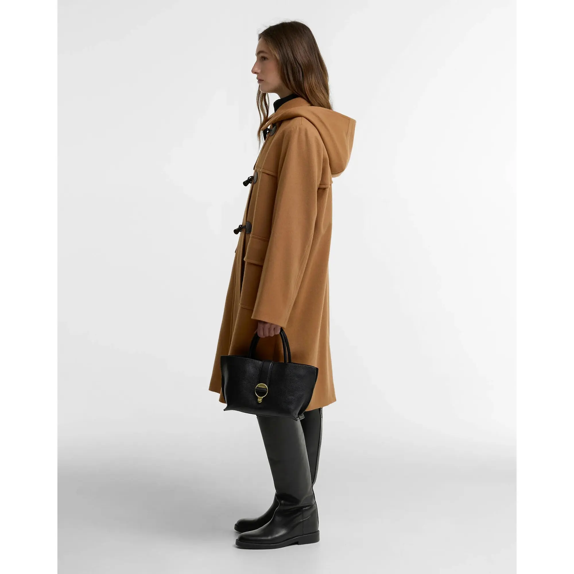 Product image 3 of 7 of Barbour Women's Melody Wool Duffle Coat - Beige / Birchwood Dress