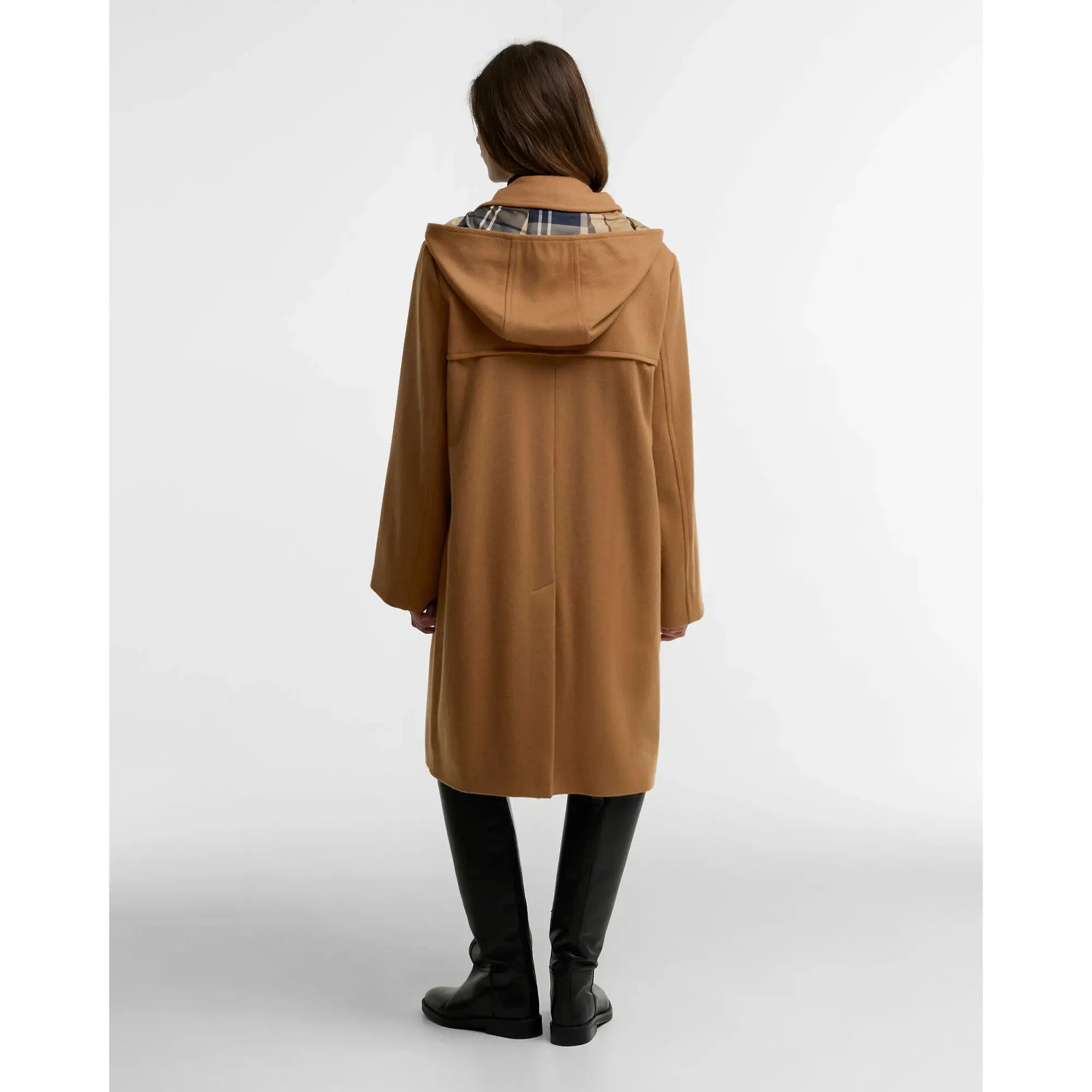 Product image 4 of 7 of Barbour Women's Melody Wool Duffle Coat - Beige / Birchwood Dress