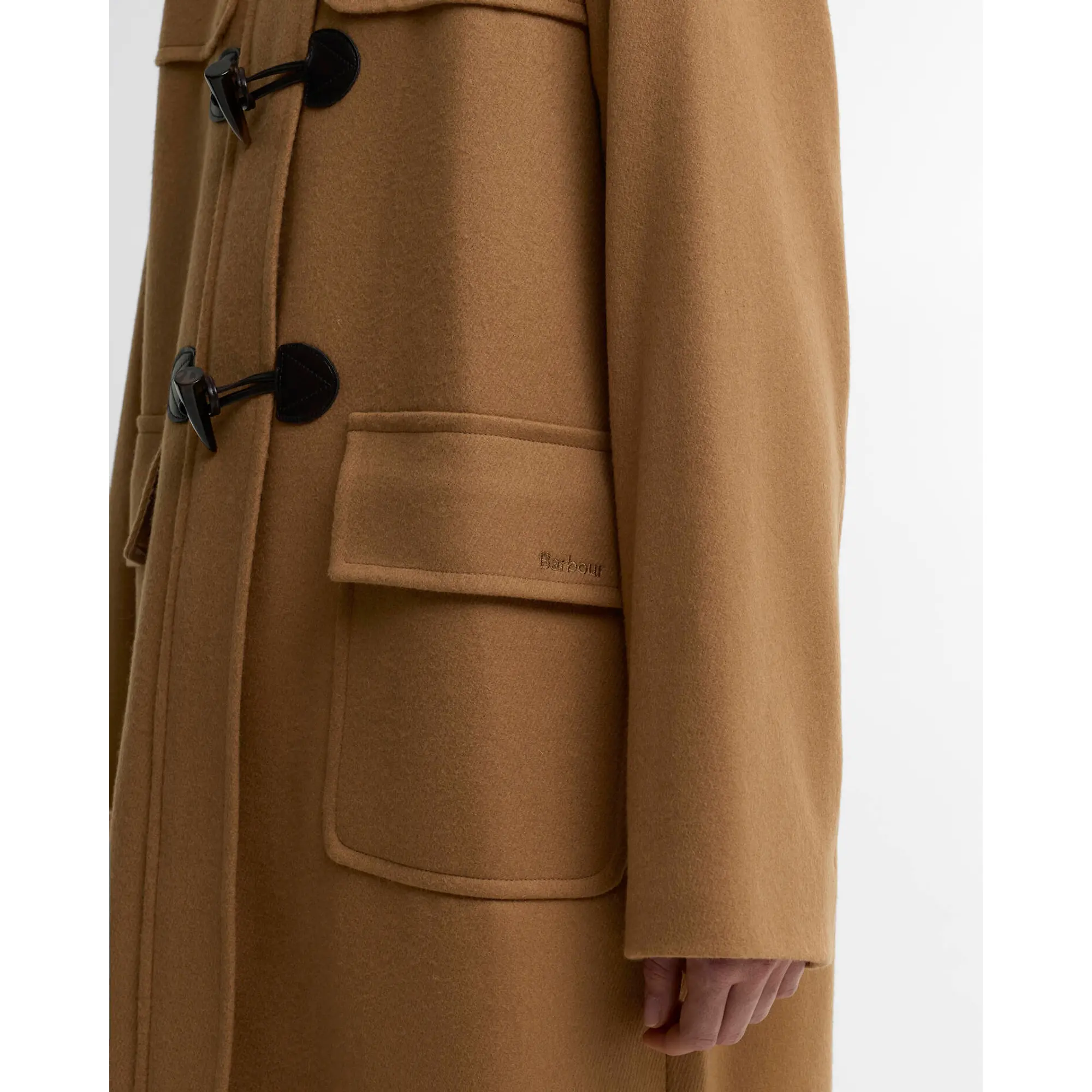 Product image 6 of 7 of Barbour Women's Melody Wool Duffle Coat - Beige / Birchwood Dress