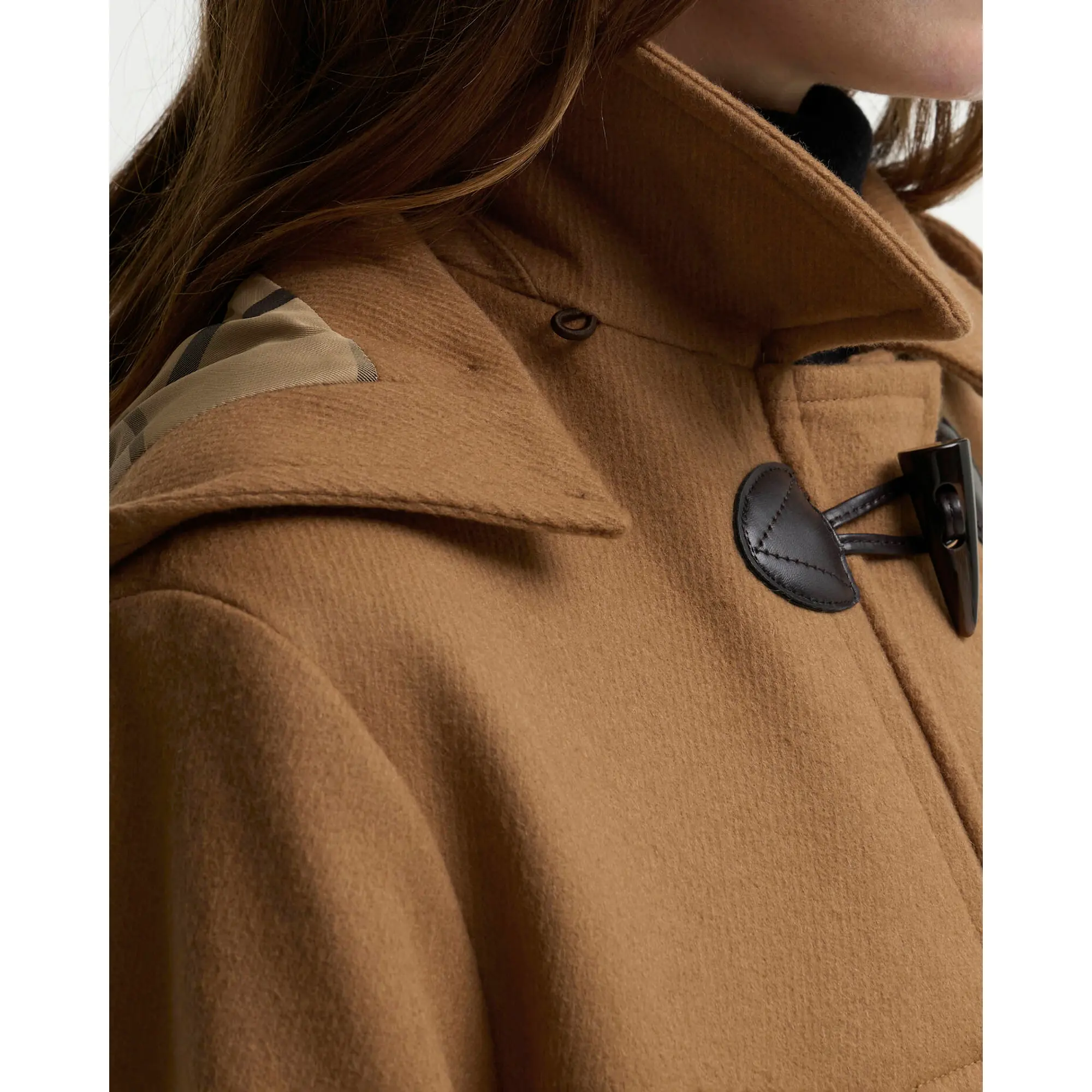 Product image 7 of 7 of Barbour Women's Melody Wool Duffle Coat - Beige / Birchwood Dress