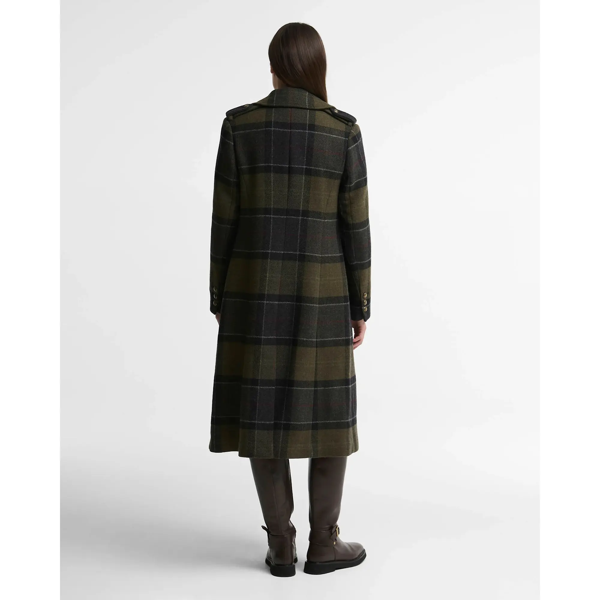 Product image 4 of 8 of Barbour Women's Cottesmore Checked Wool Coat - Shadow Classic Tartan