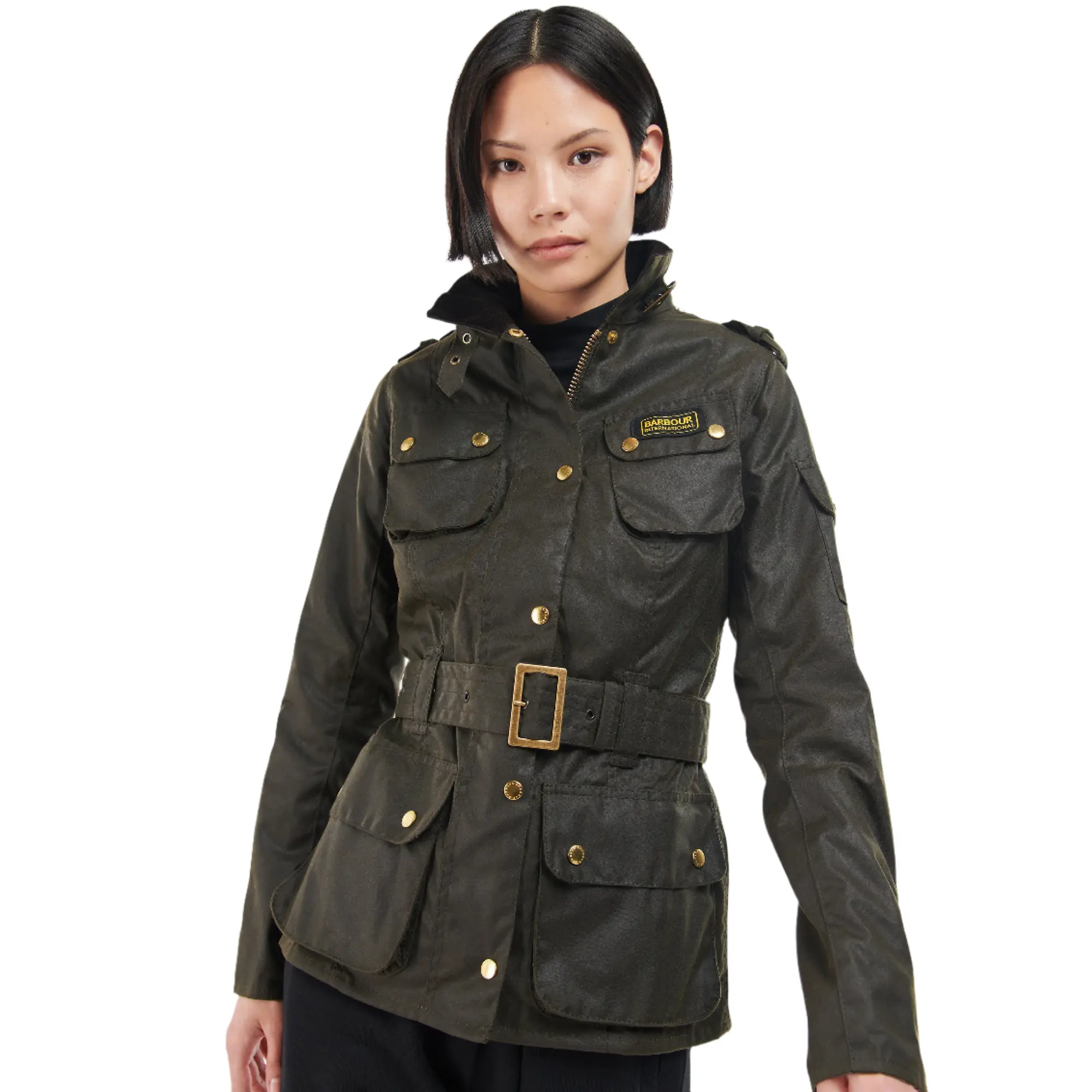 Product image 3 of 13 of Barbour International Women's International Wax Jacket - Olive