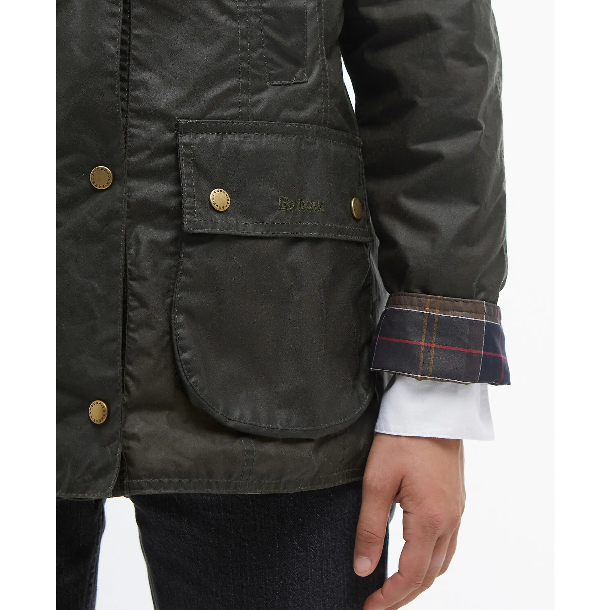 Product image 7 of 7 of Barbour Women's Lightweight Beadnell Wax Jacket - Archive Olive