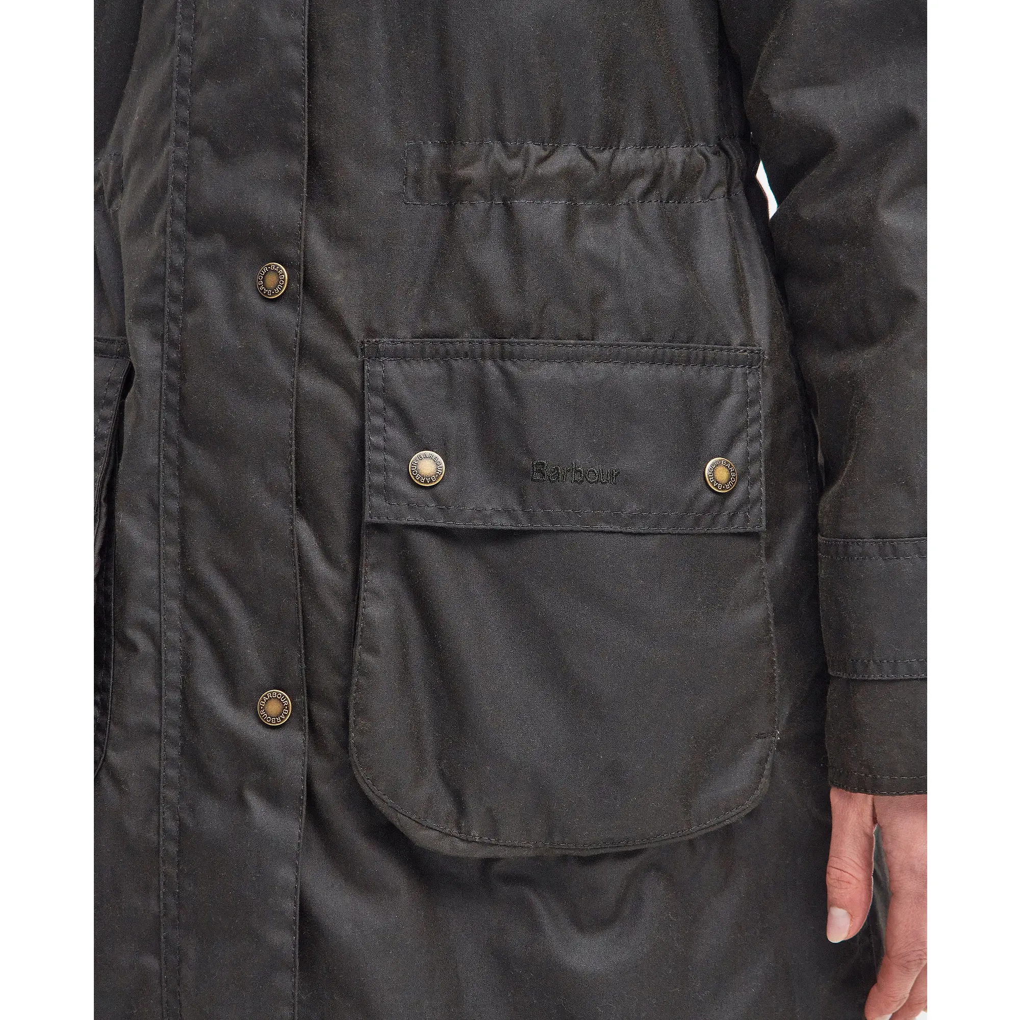 Product image 8 of 8 of Barbour Women's Long Cannich Wax Jacket - Olive