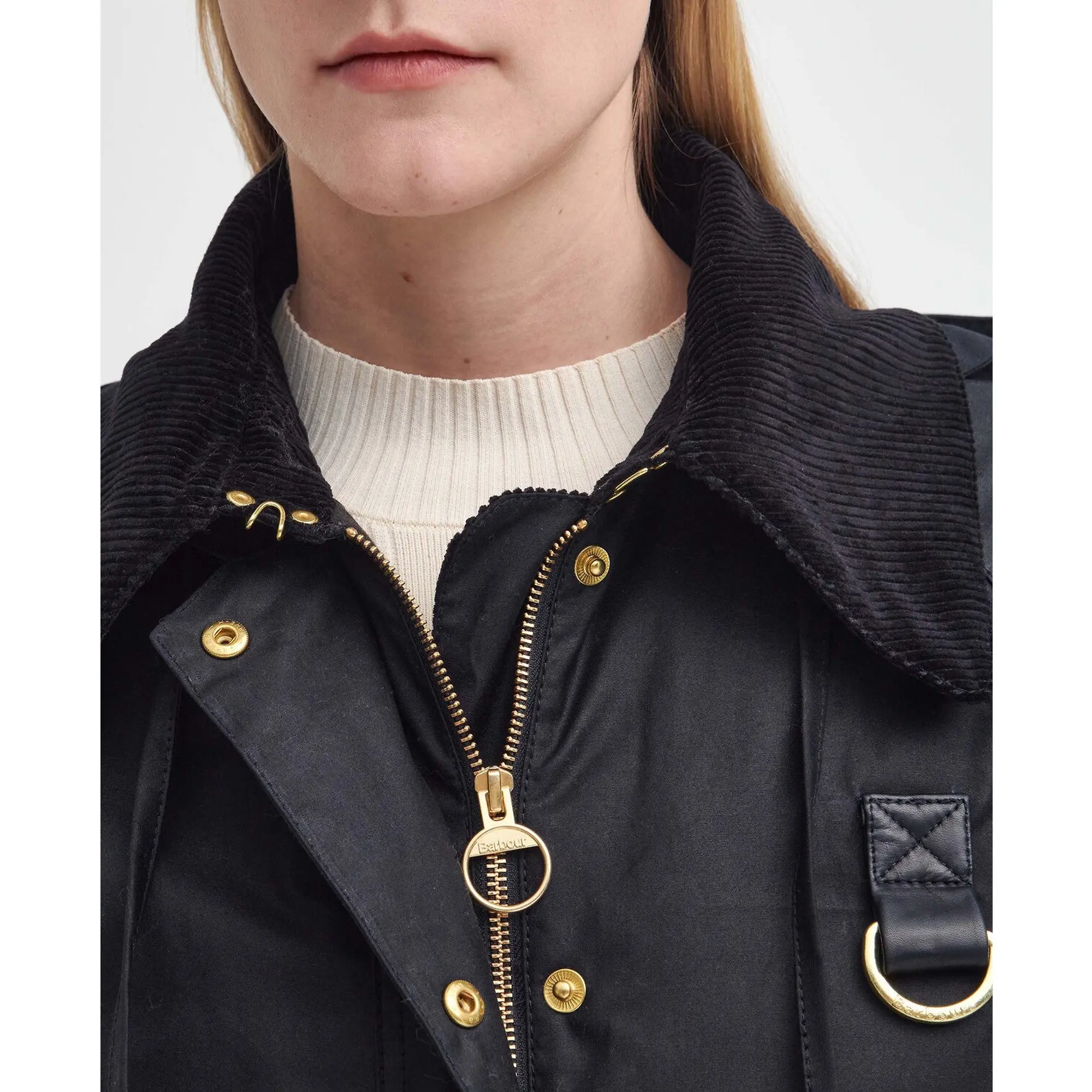 Product image 6 of 9 of Barbour Women's Reighton Spey Wax Jacket - Black/Classic