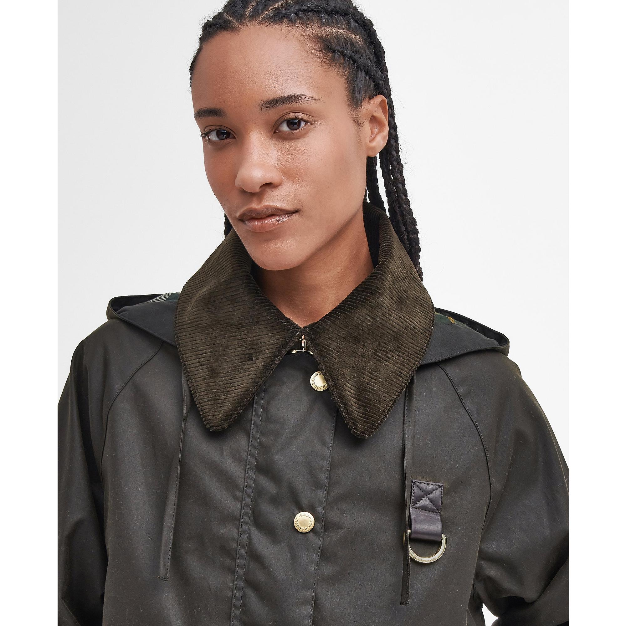 Barbour Women's Reighton Spey Wax Jacket - Olive | British Attire