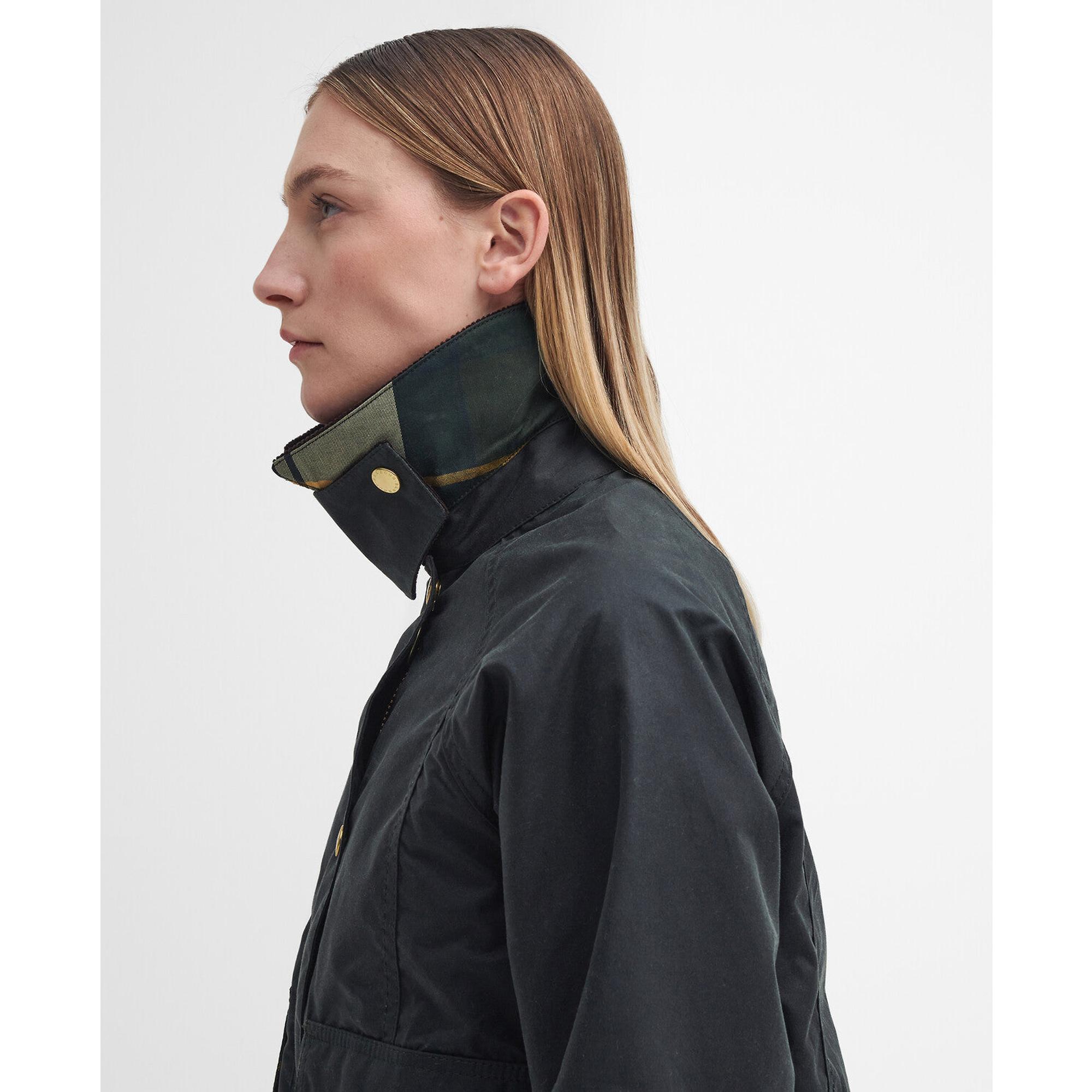 Barbour Women's Cropped Beadnell Wax Jacket - Sage/Ancient