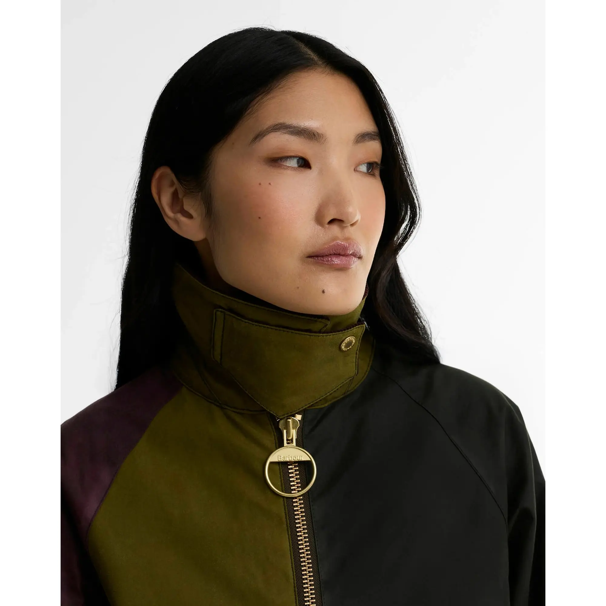 Product image 5 of 6 of Barbour Women's Arlene Waxed Jacket - Golden Olive / Fern / Bordeaux / Muted