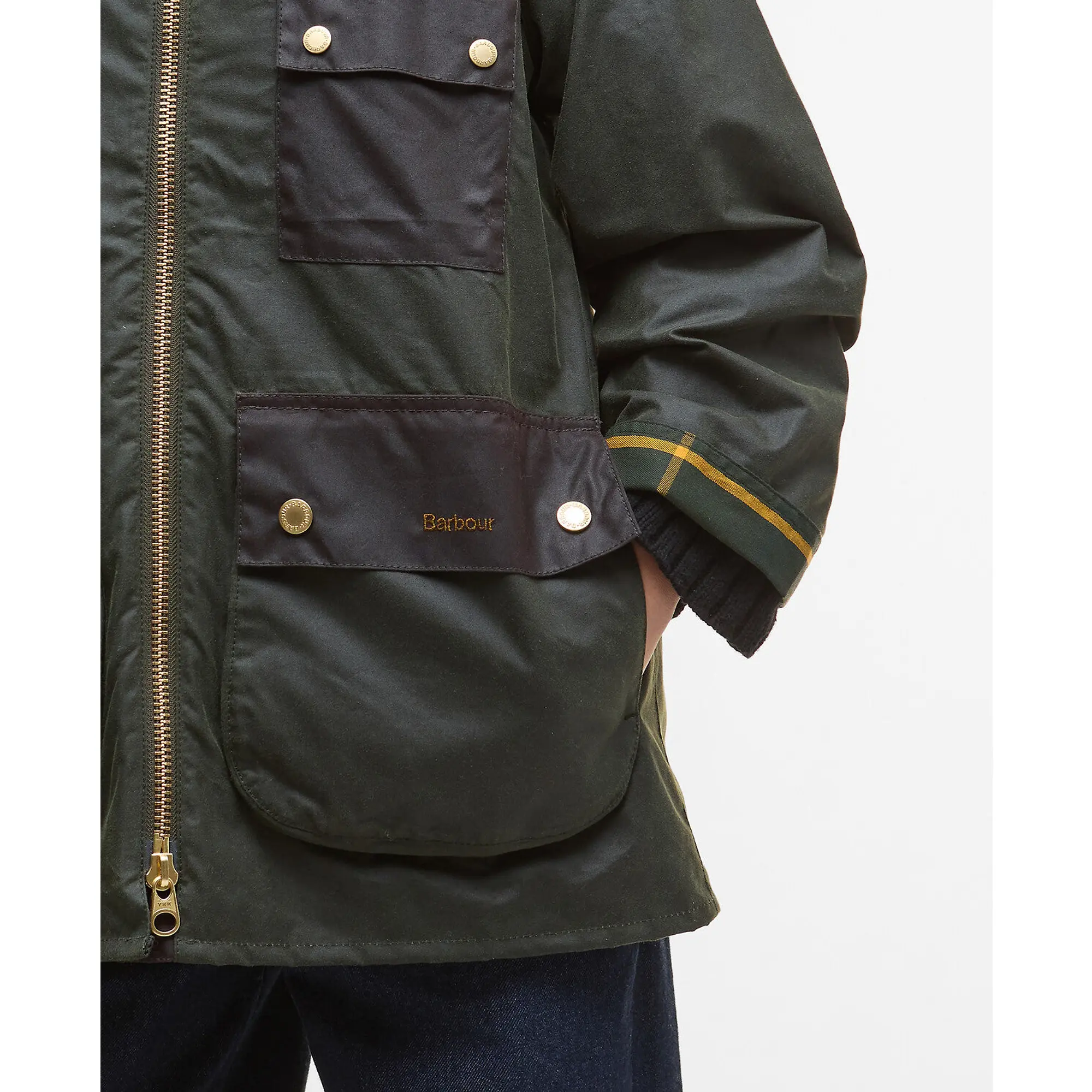 Product image 7 of 8 of Barbour Women's Luella Wax Jacket - Fern/Ancient Tartan