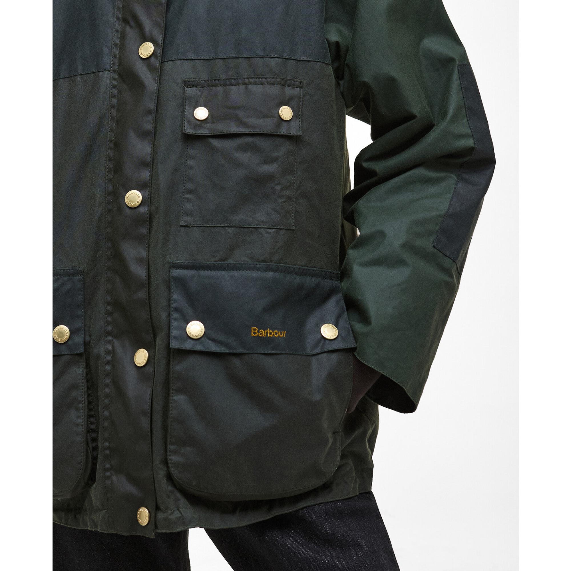 Barbour Women's Keeley Wax Jacket - Fern/Sage/Duffle Bag/Ancient
