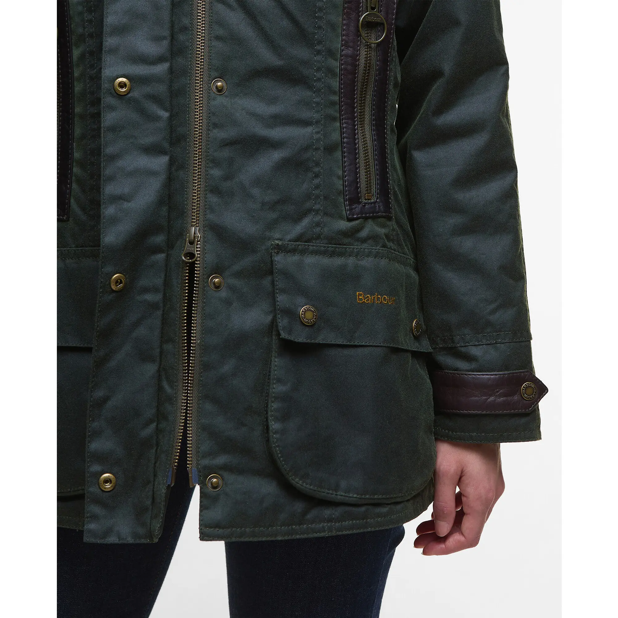 Product image 9 of 11 of Barbour Women's Ivy Wax Jacket - Fern